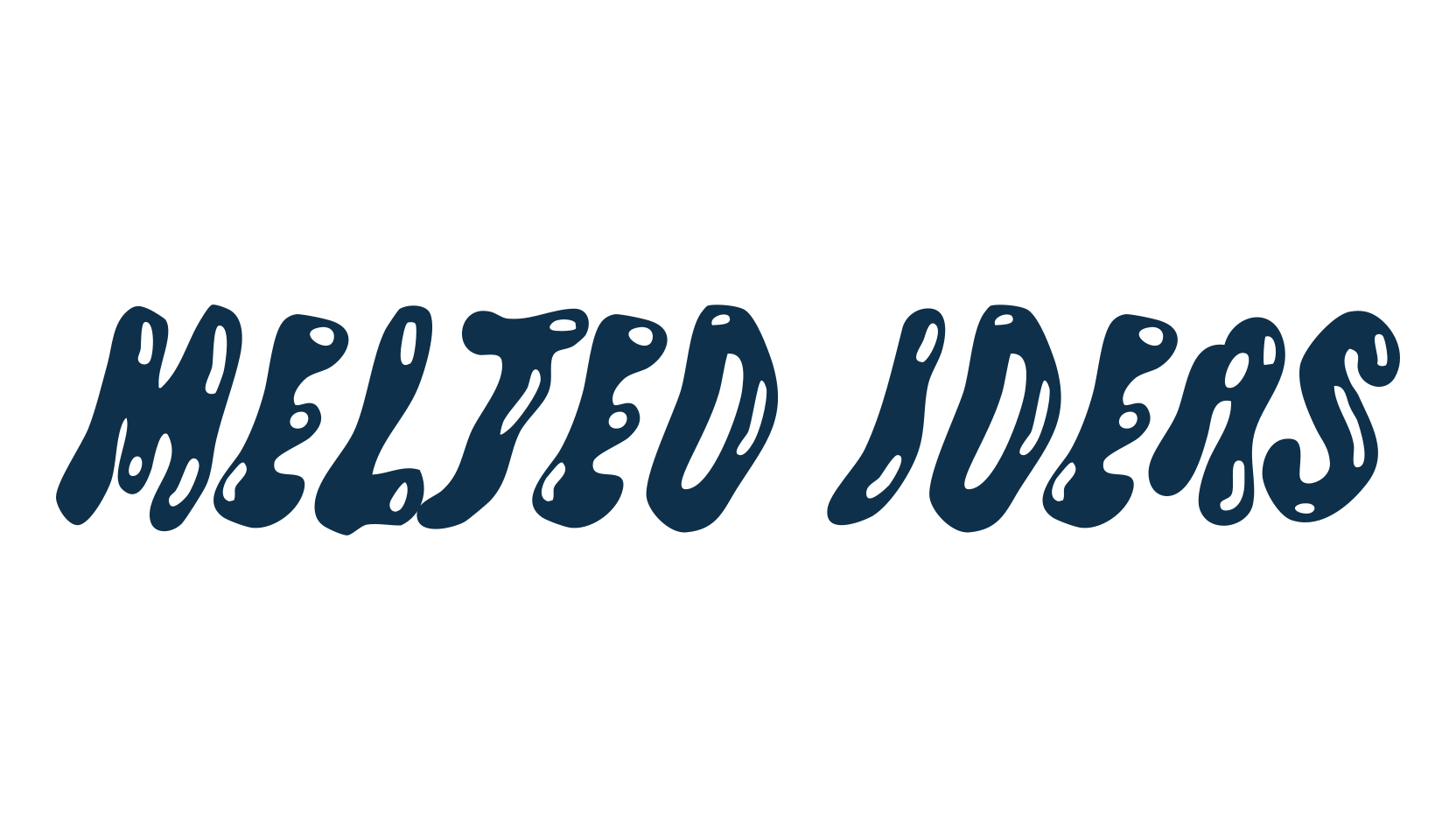Melted Ideas, fancy groovy decorative font preview