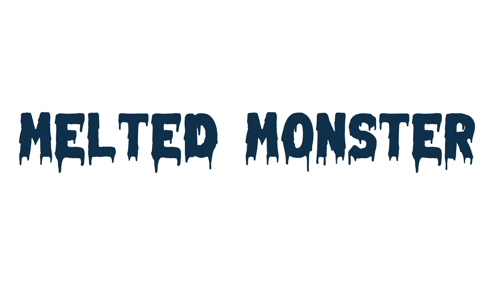 Melted Monster, holiday halloween fancy decorative horror font preview