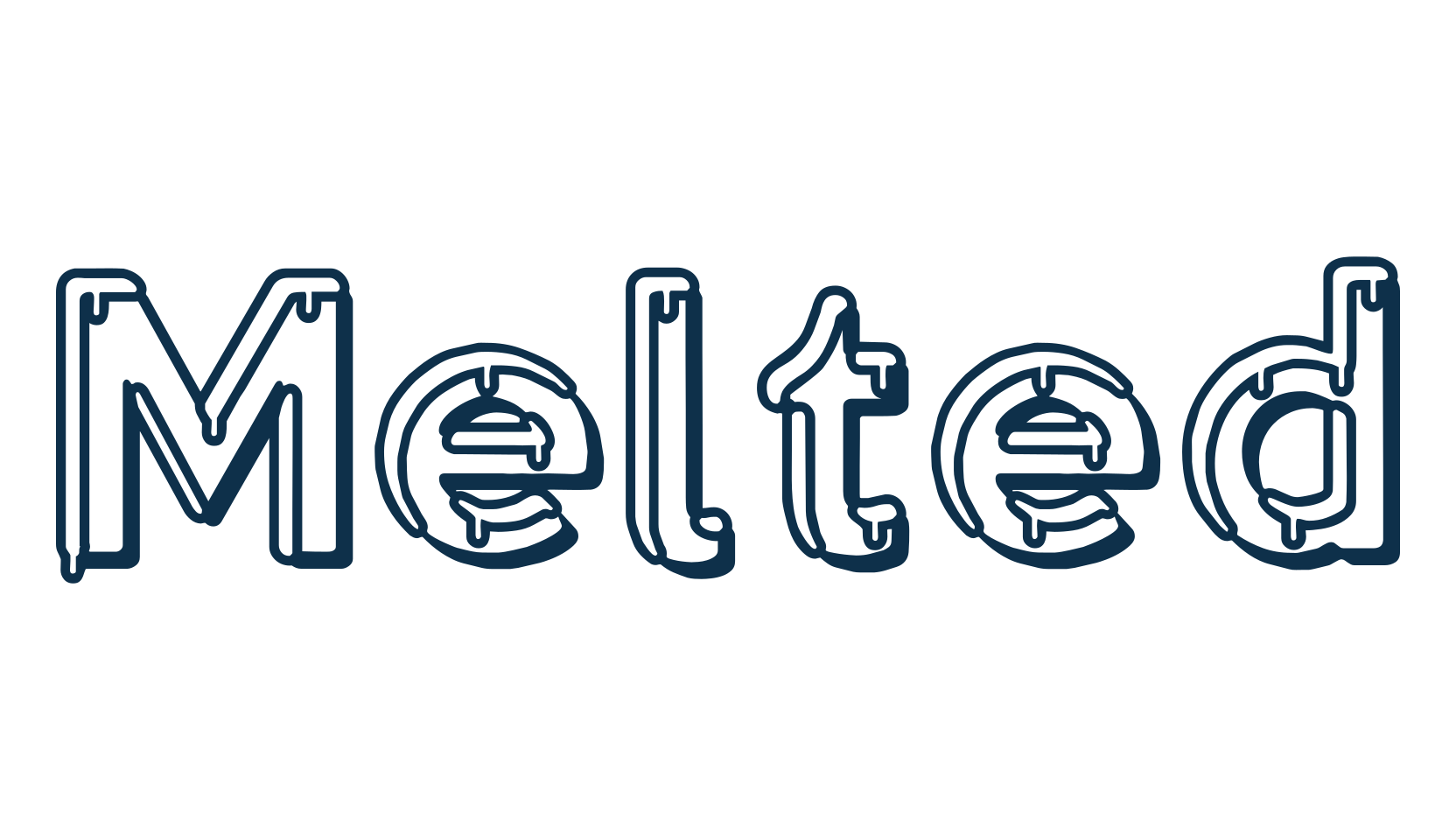 Melted, decorative font preview
