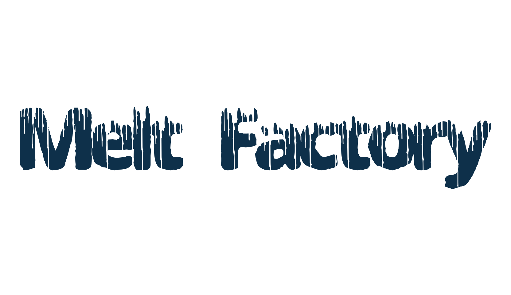 Melt Factory, fancy eroded decorative font preview