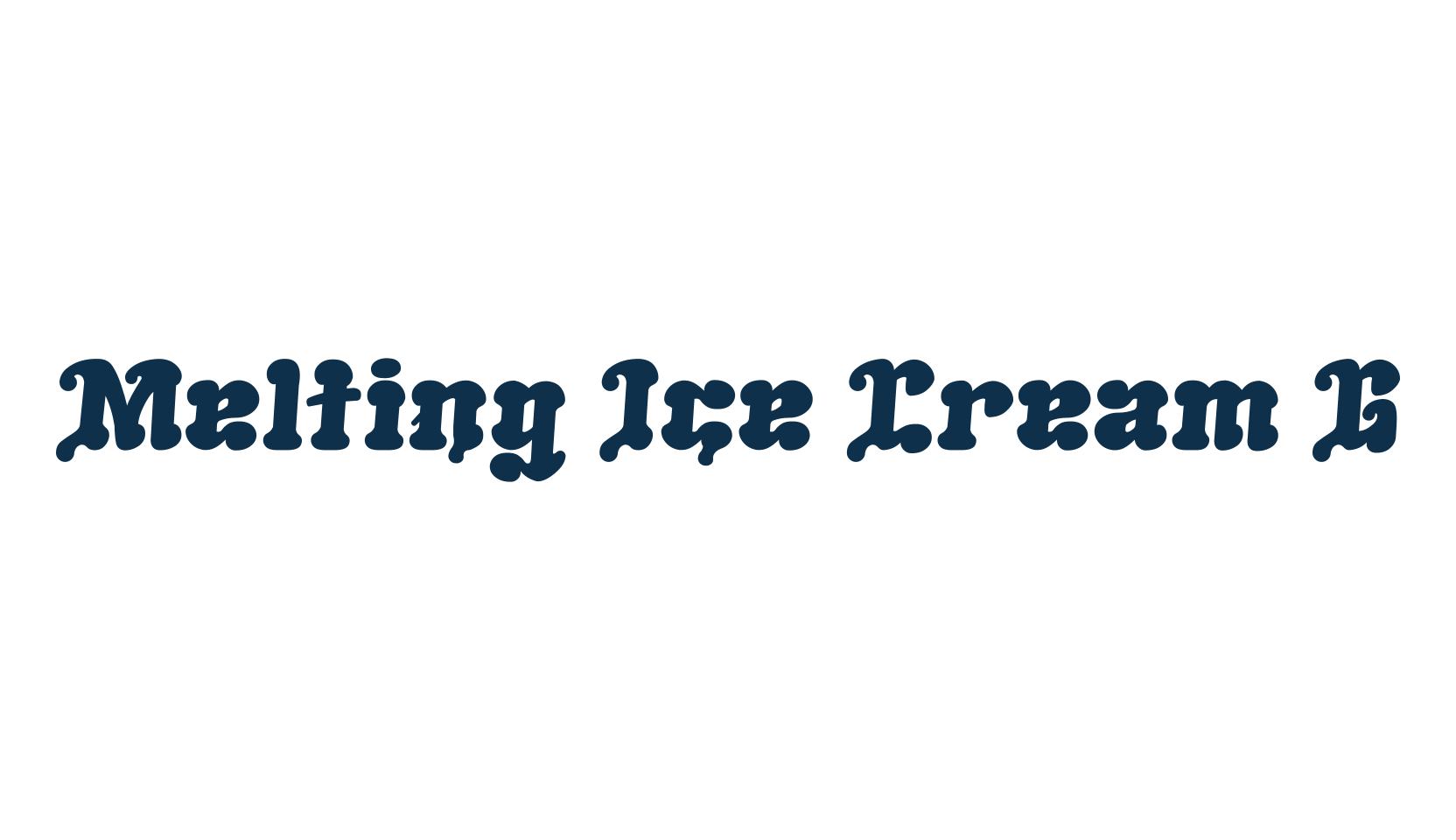 Melting Ice Cream G, fancy various gothic font preview