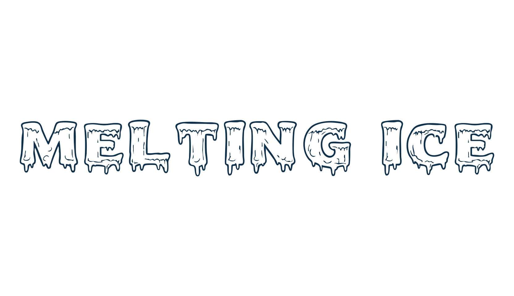 Melting Ice, fire, ice font preview