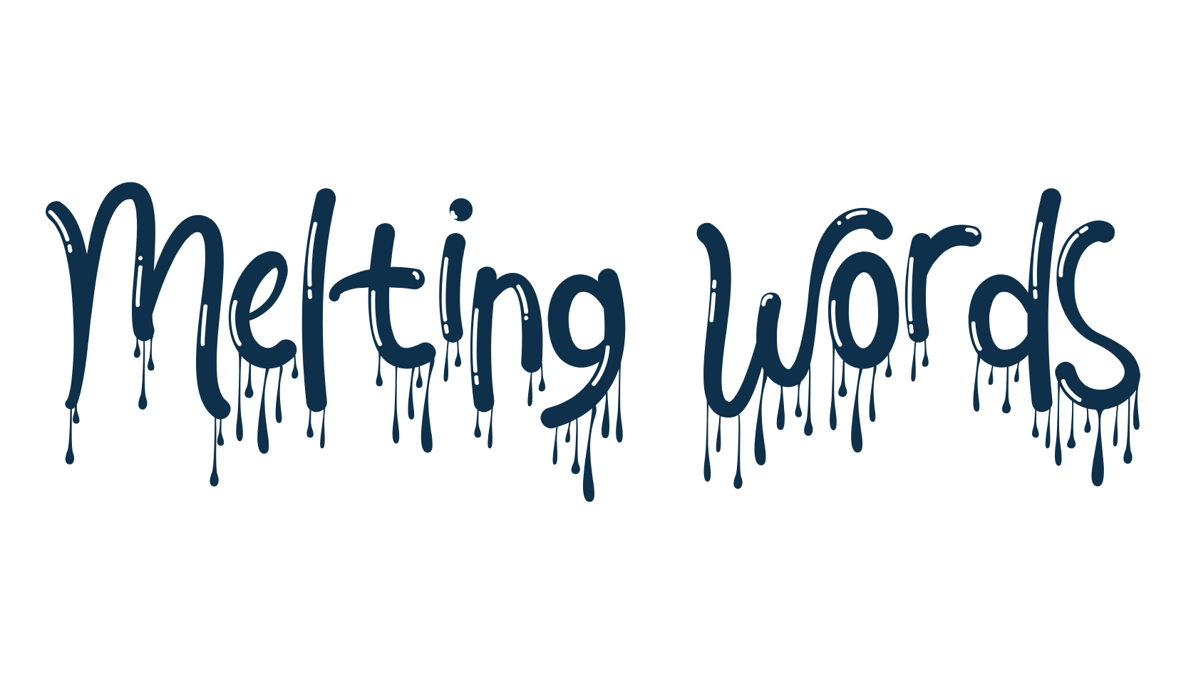 Melting Words, fancy various decorative script calligraphy font preview