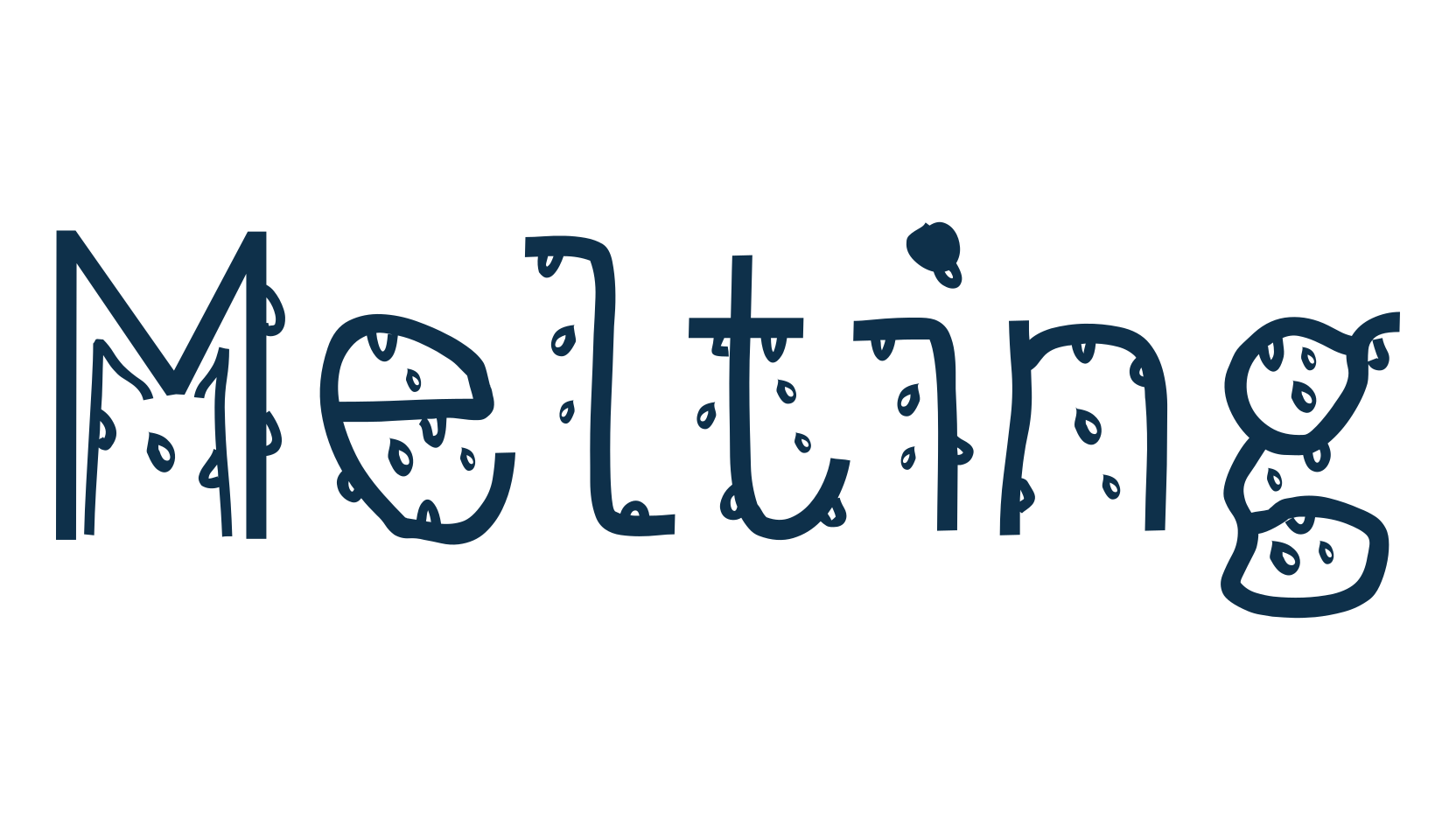 Melting, various font preview