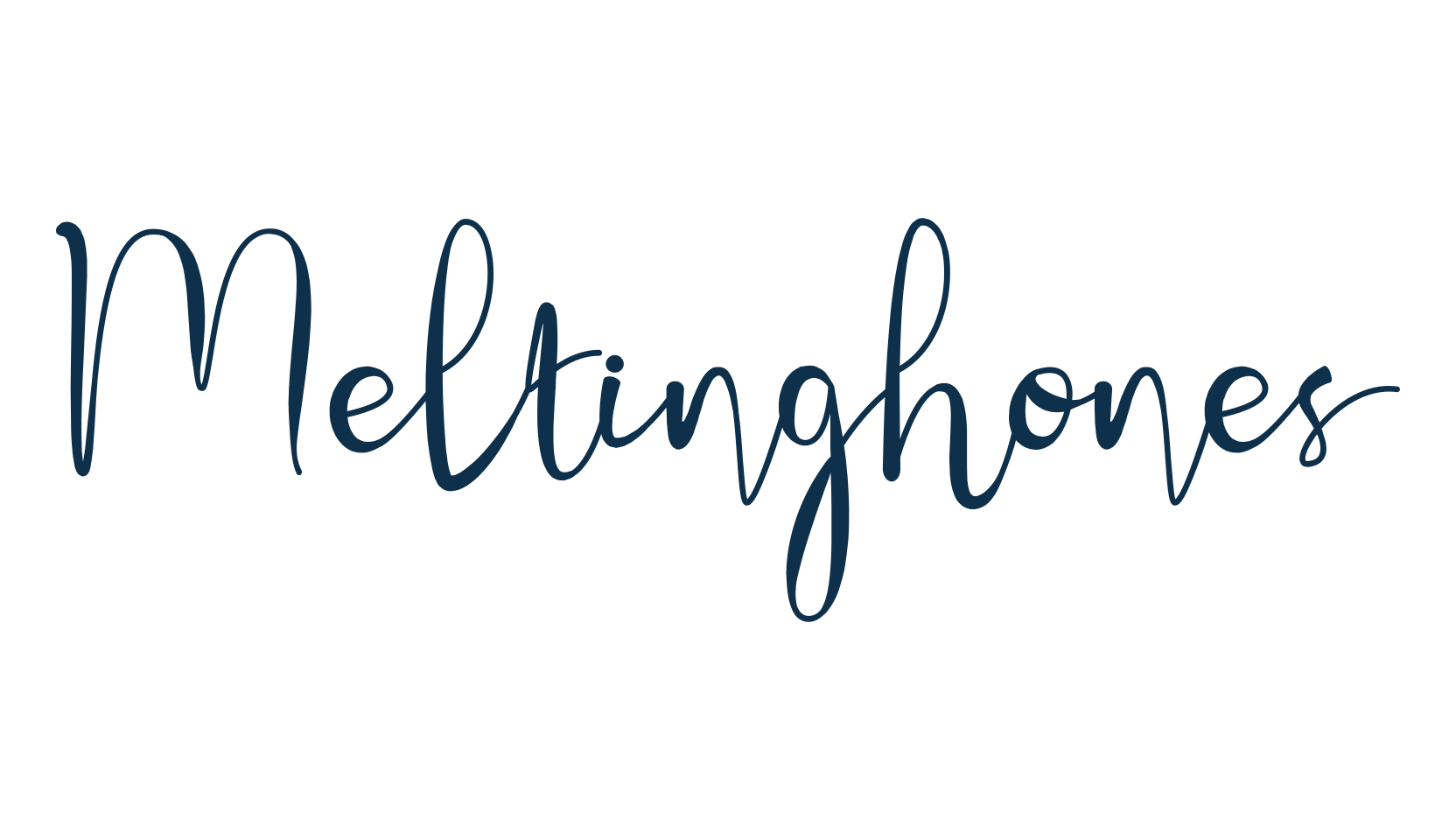 Meltinghones, script handwritten fancy decorative calligraphy font preview