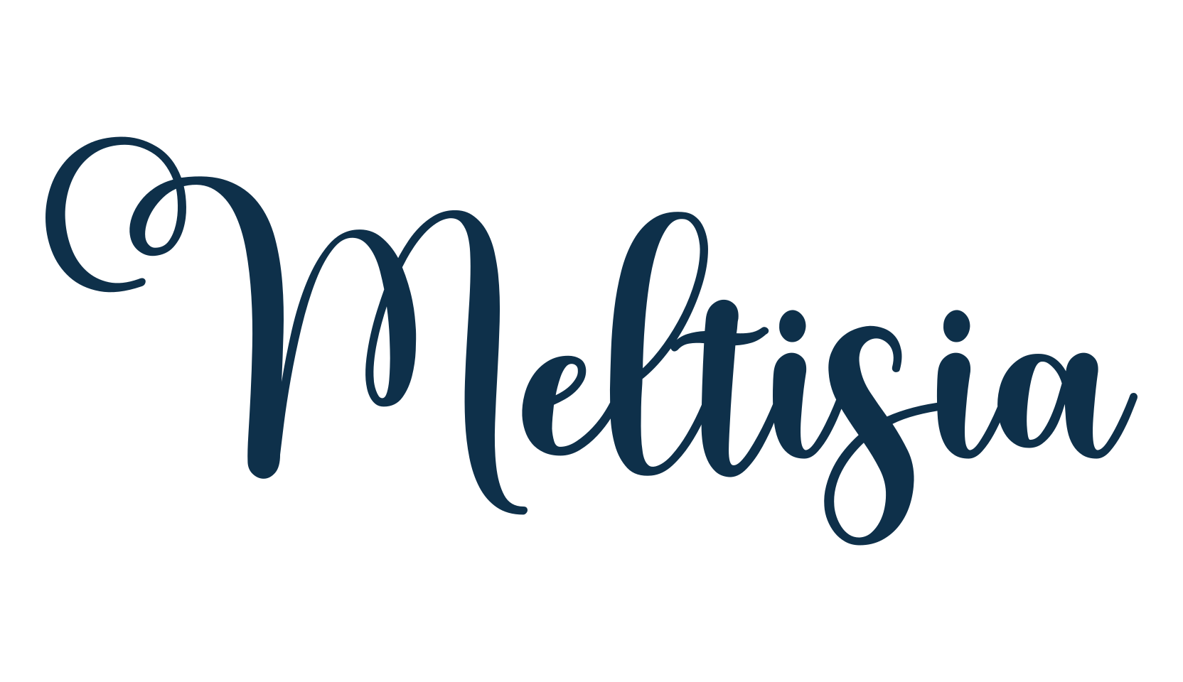 Meltisia, script calligraphy fancy decorative font preview