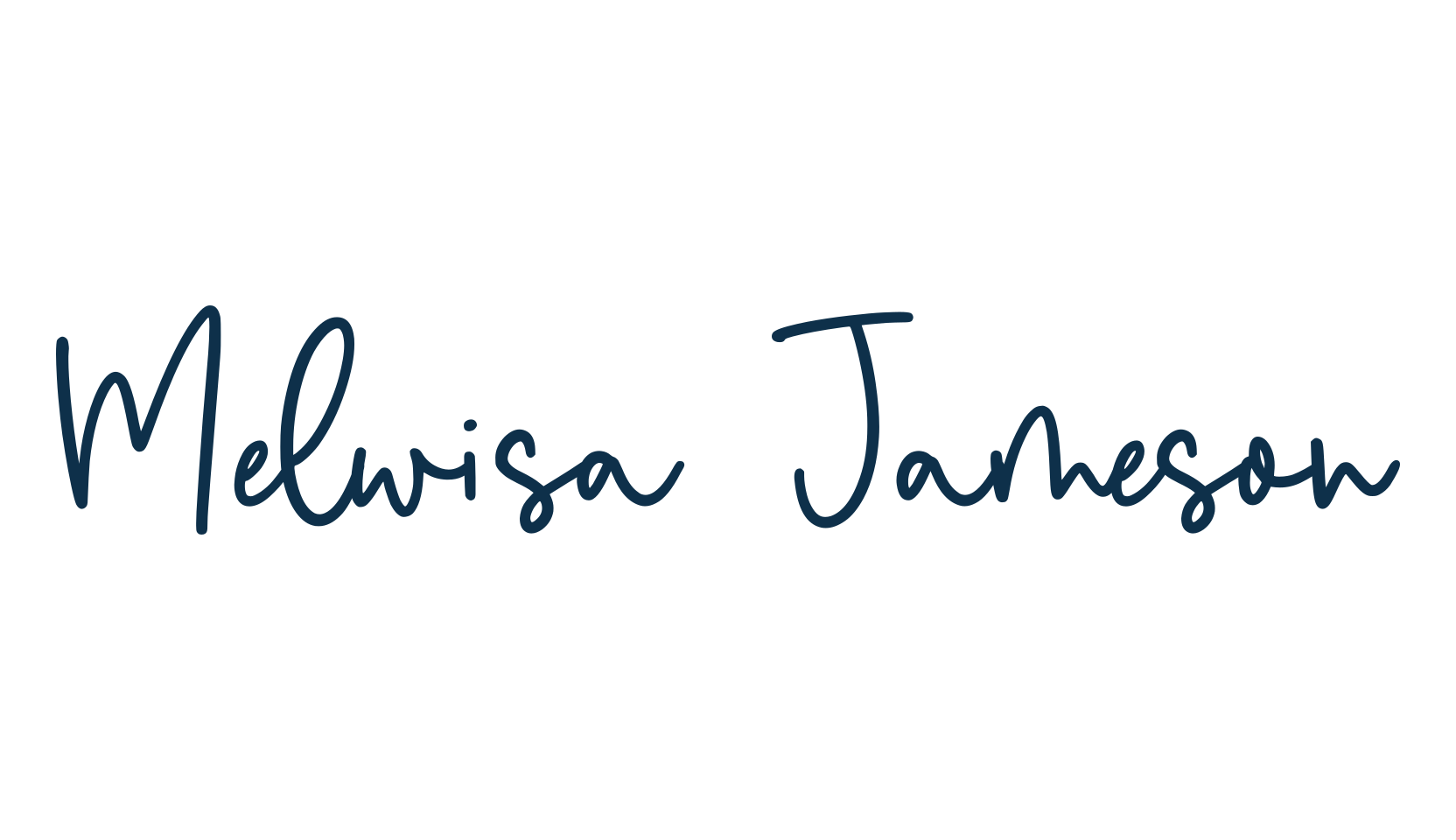 Melwisa Jameson, handwriting font preview