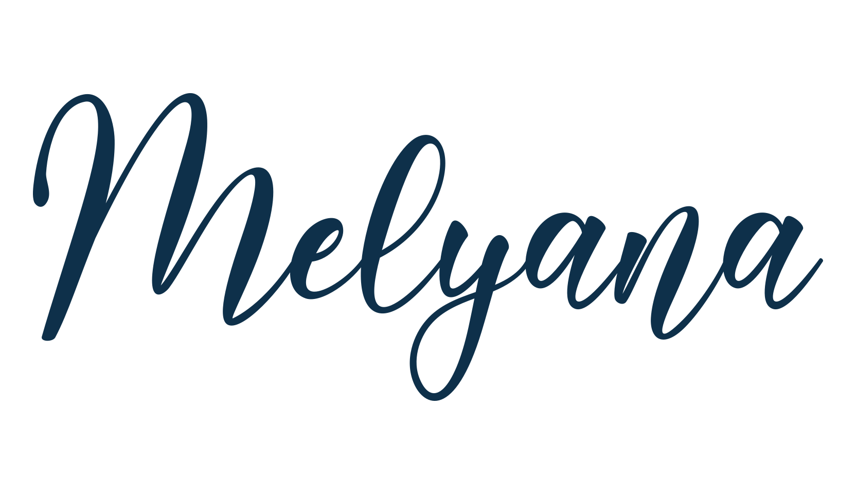 Melyana, script calligraphy fancy decorative font preview