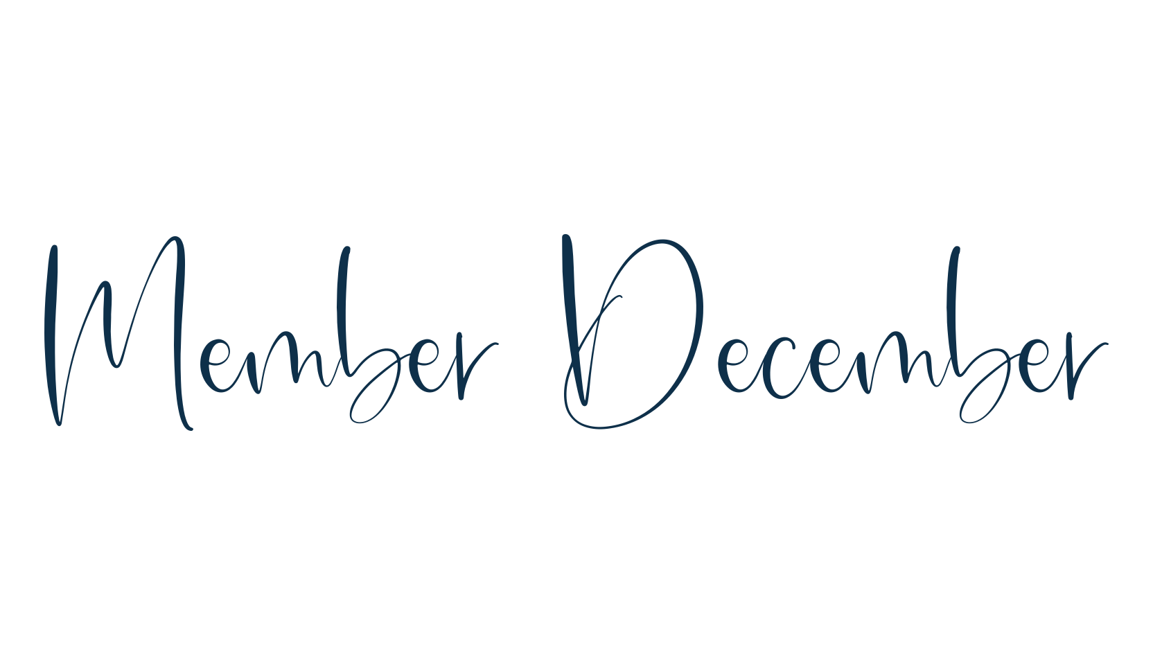 Member December, script handwritten fancy decorative calligraphy font preview