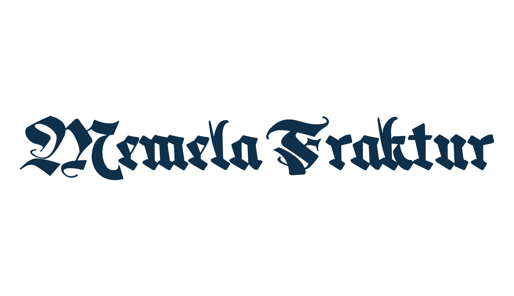 Memela Fraktur, gothic medieval font preview