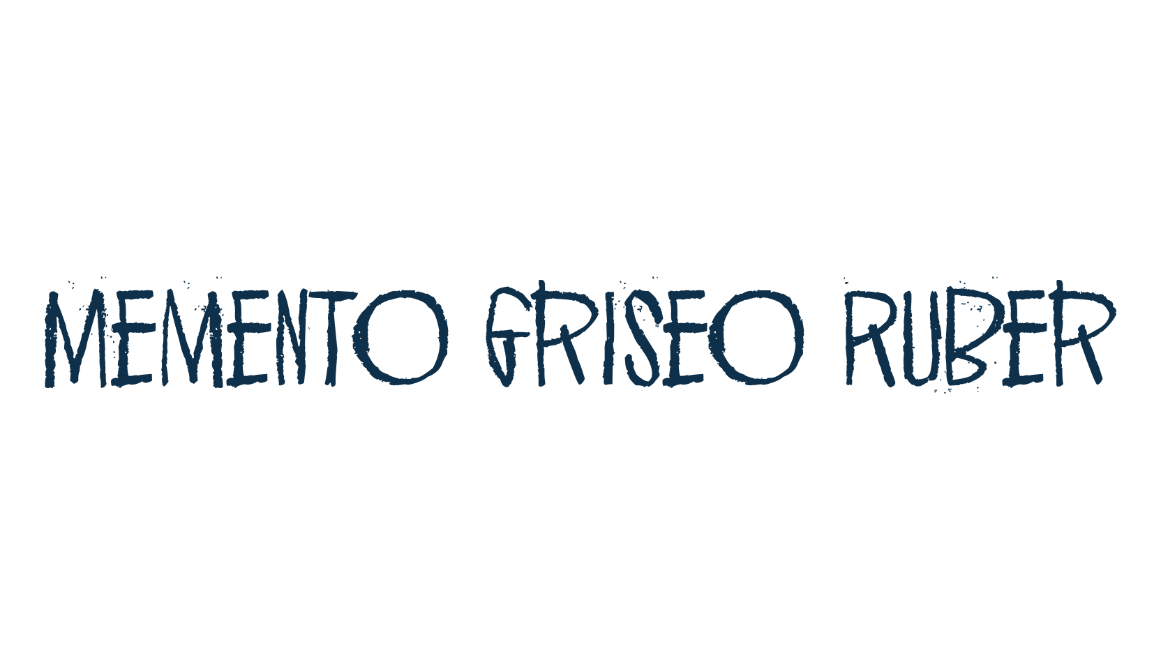 Memento Griseo Ruber, script trash fancy decorative calligraphy font preview