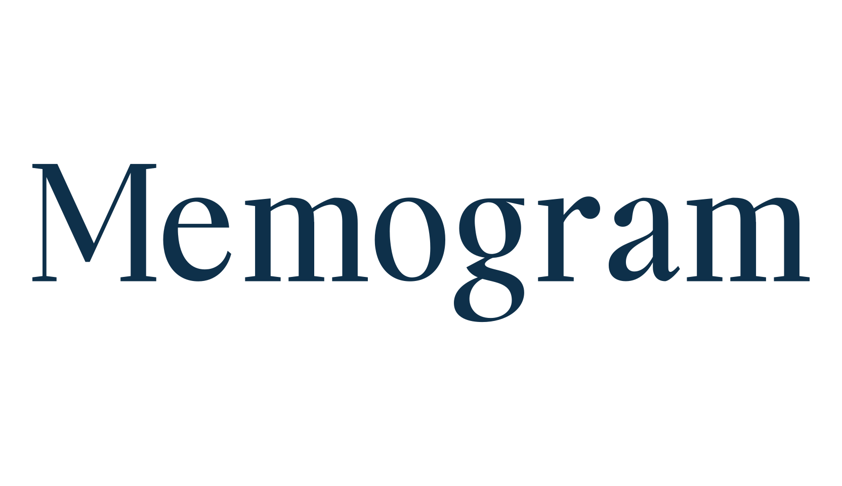 Memogram, serif font preview