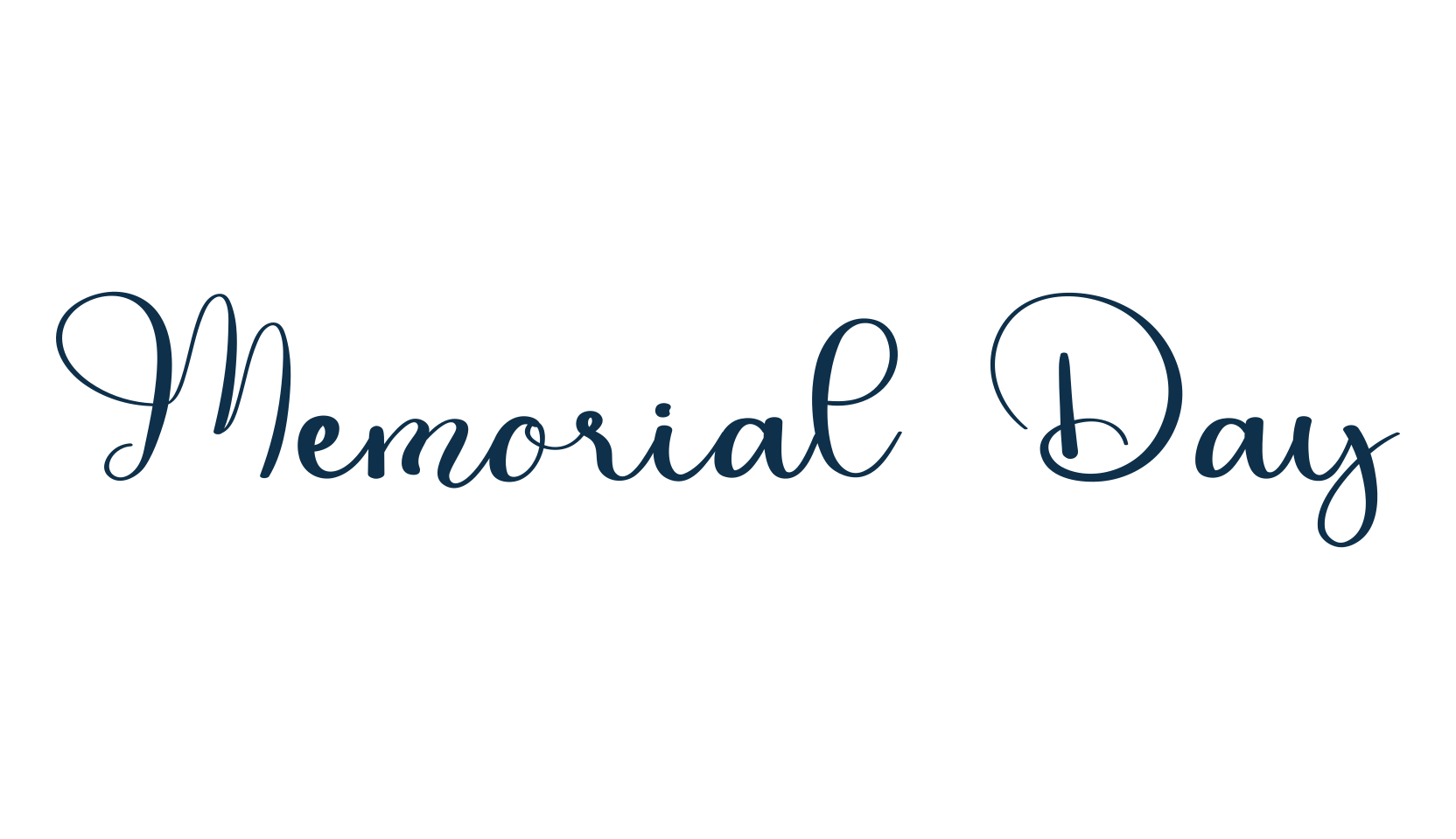 Memorial Day, fancy decorative font preview