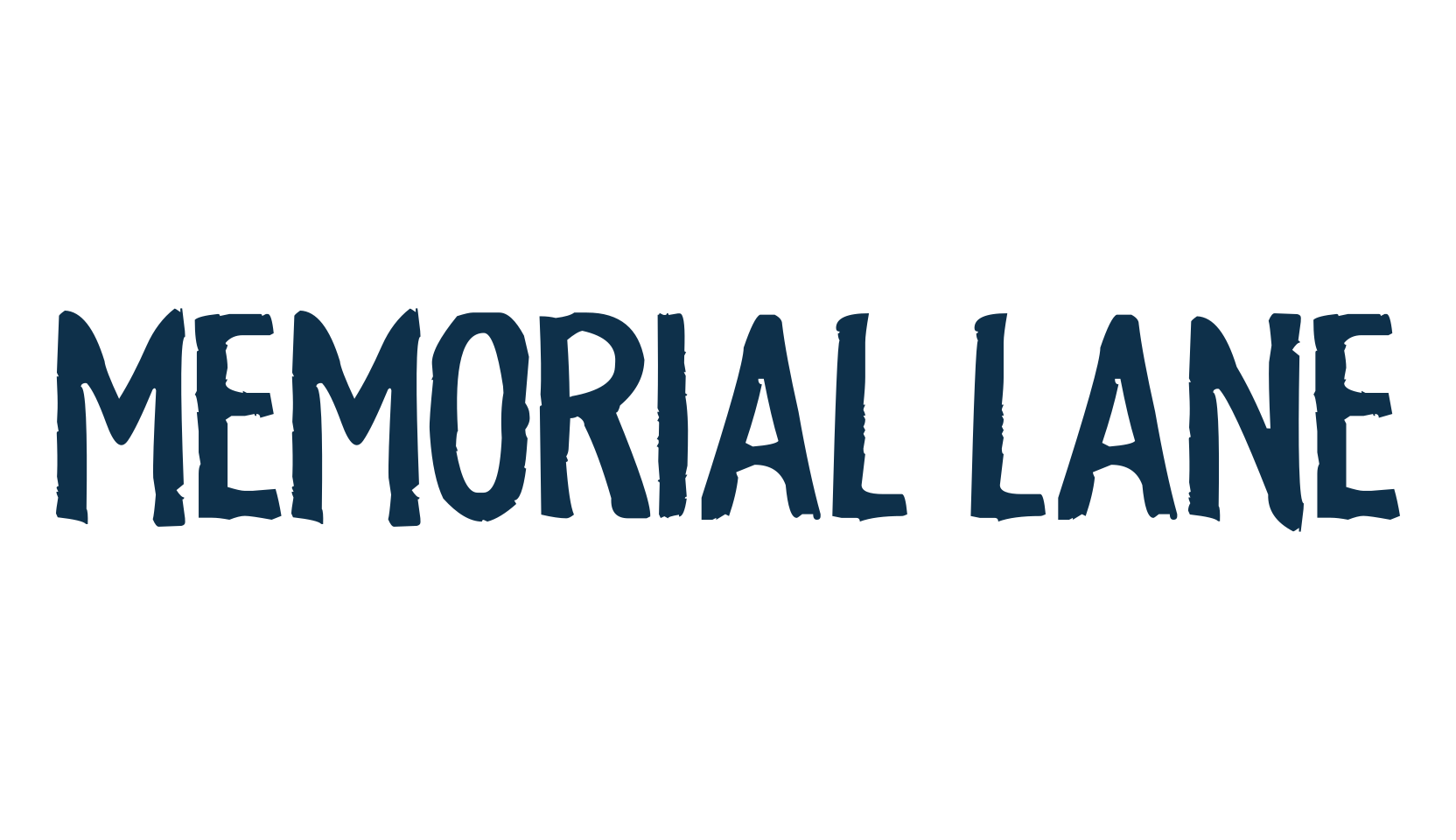 Memorial Lane, eroded font preview