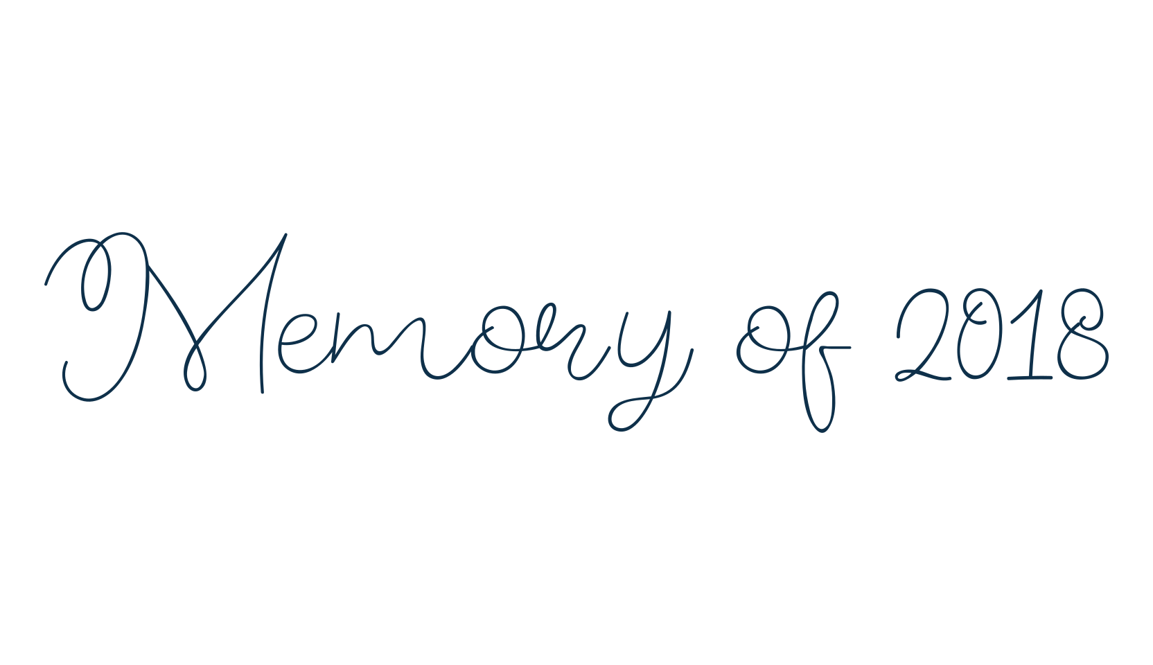 Memory of 2018, various font preview