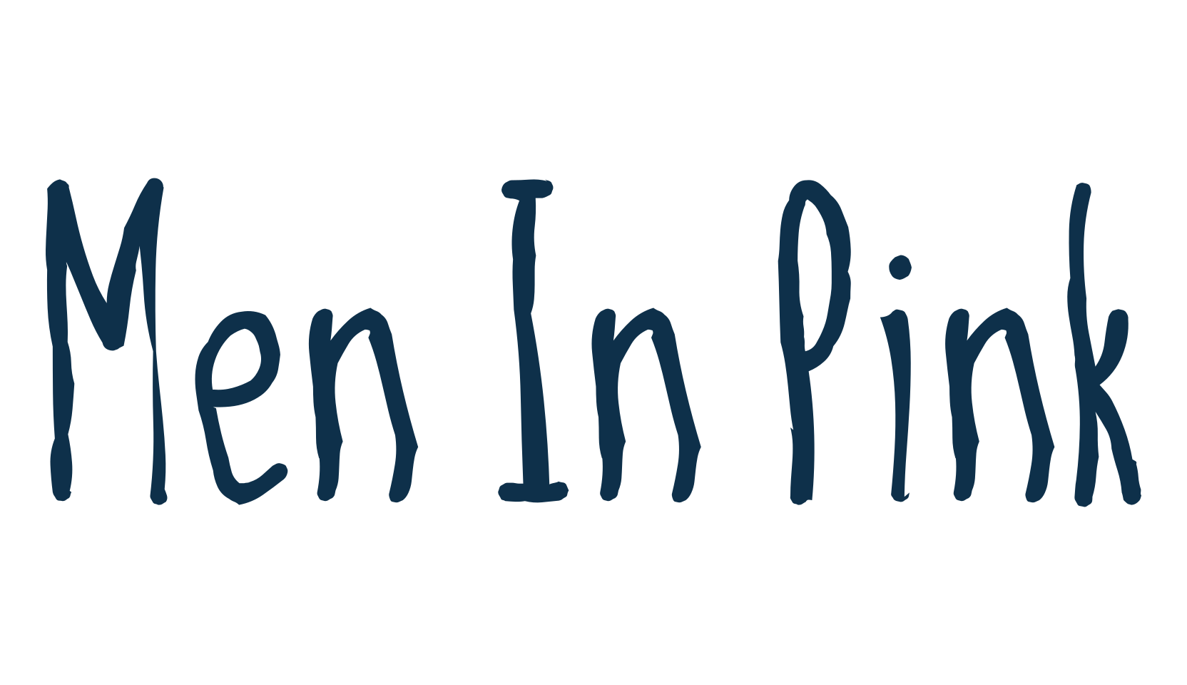 Men In Pink, distorted font preview