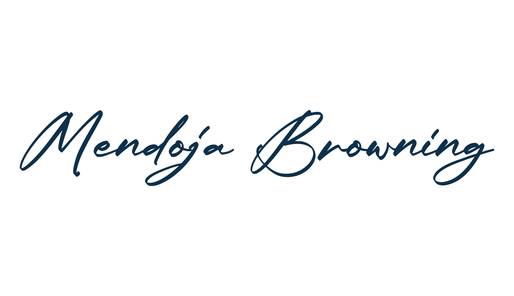 Mendoja Browning, script handwritten fancy decorative calligraphy font preview