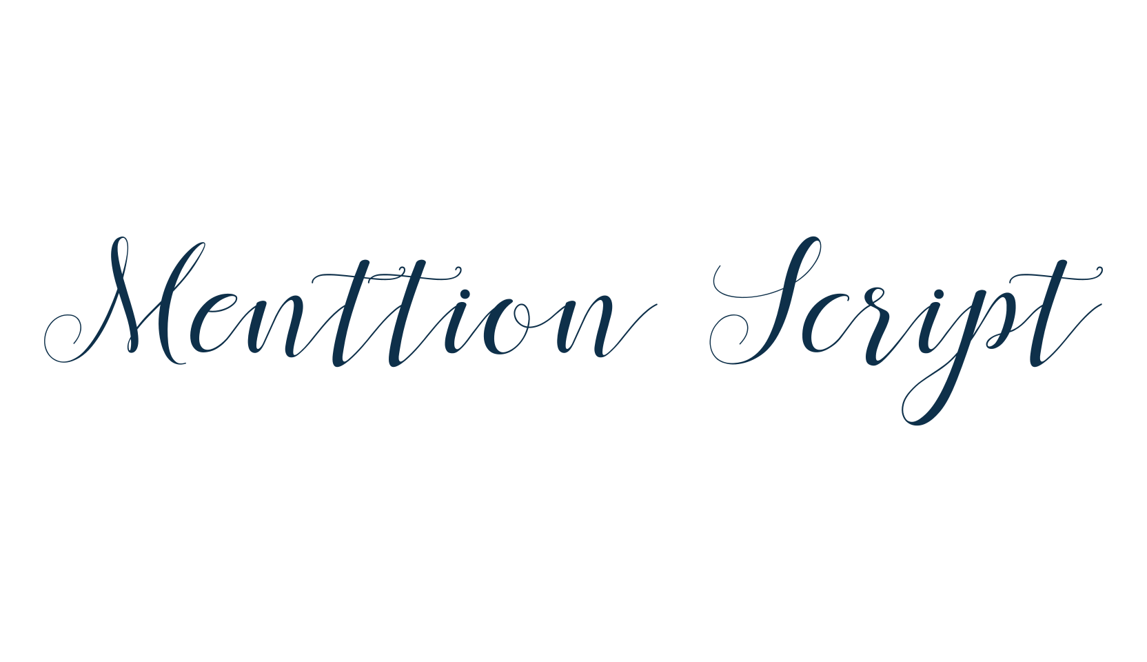 Menttion Script, calligraphy font preview
