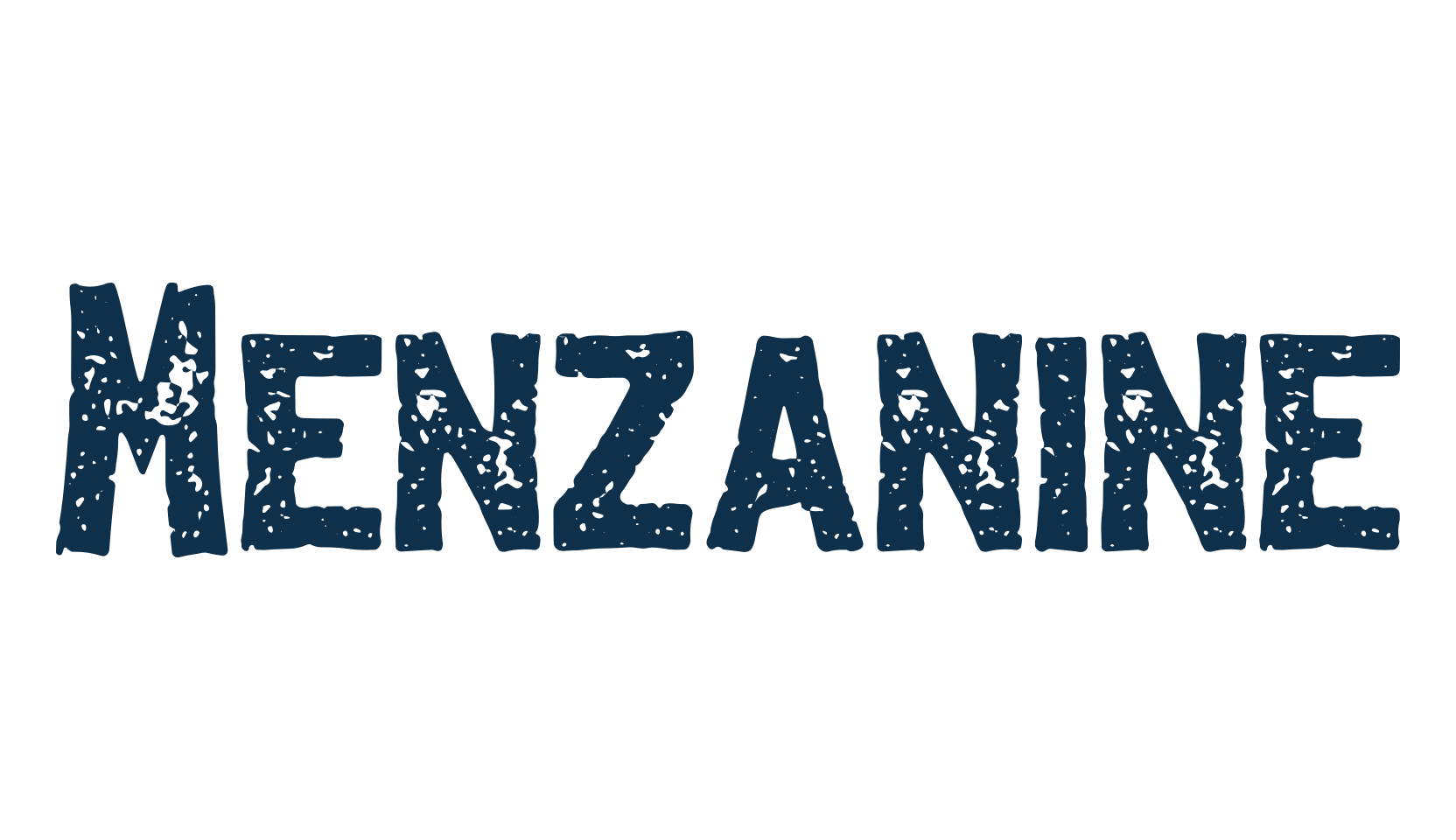 Menzanine, eroded font preview