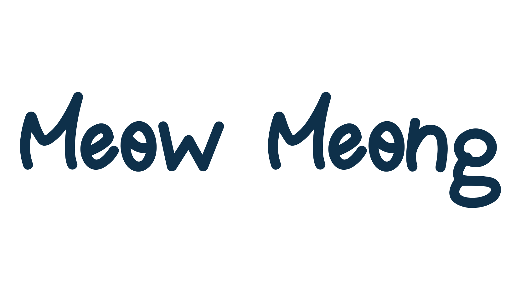 Meow Meong, fancy decorative font preview