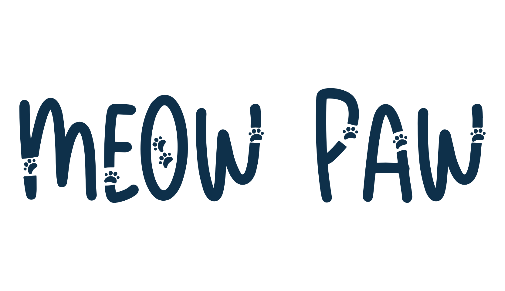 Meow Paw, decorative font preview