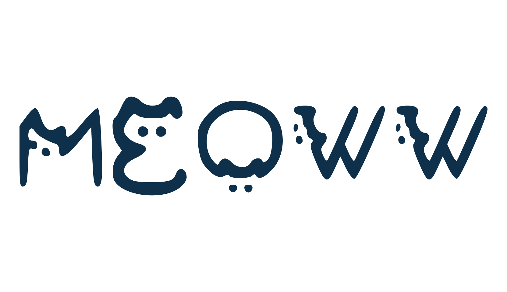 Meoww, fancy decorative font preview