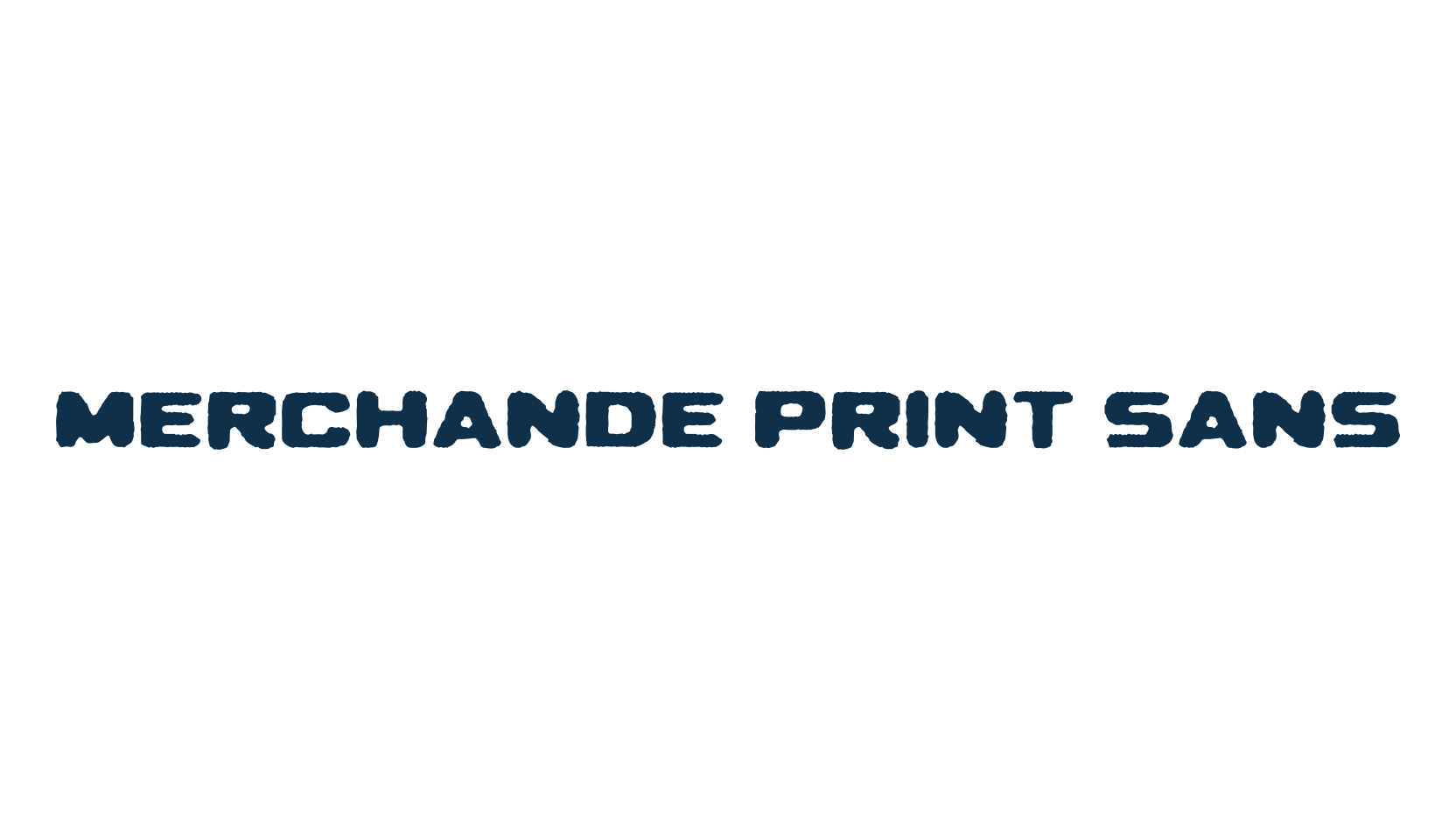 Merchande Print Sans, fancy eroded decorative font preview