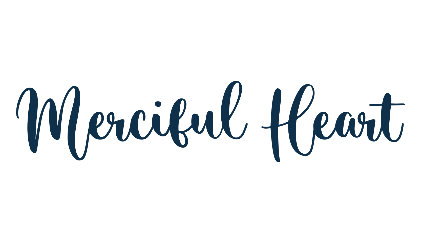 Merciful Heart, calligraphy font preview