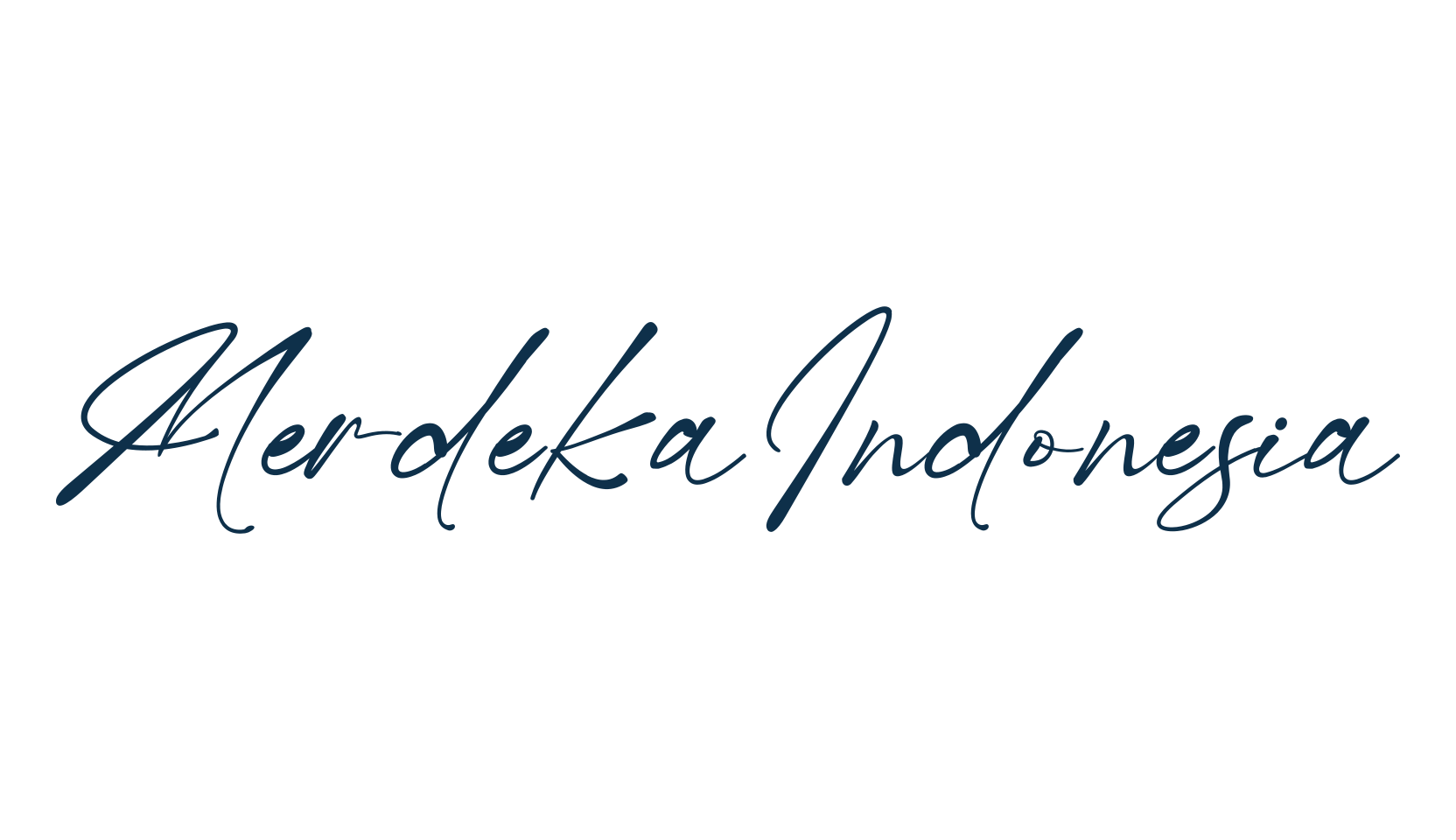 Merdeka Indonesia, script calligraphy fancy decorative font preview