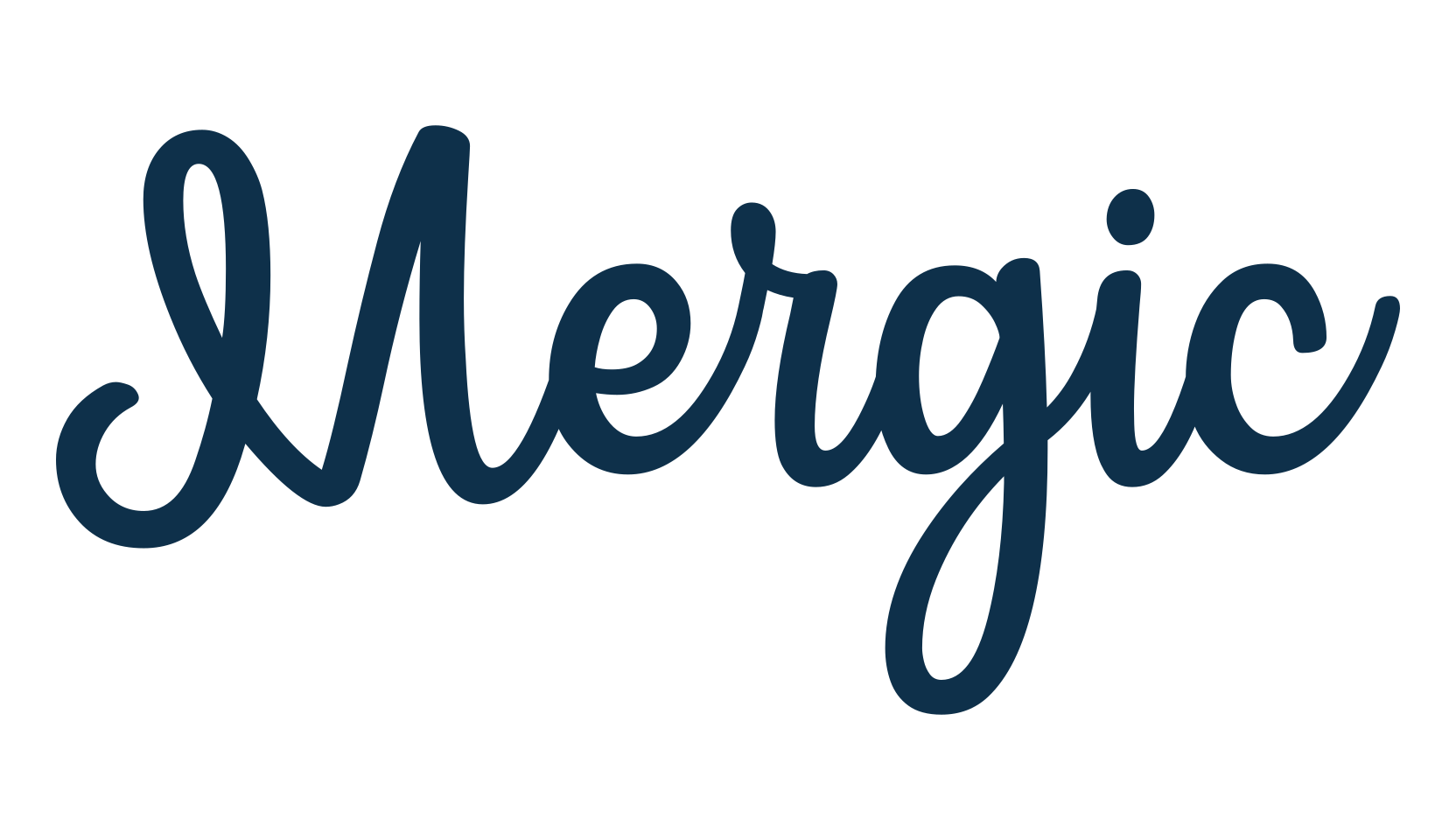 Mergic, fancy various decorative script calligraphy font preview