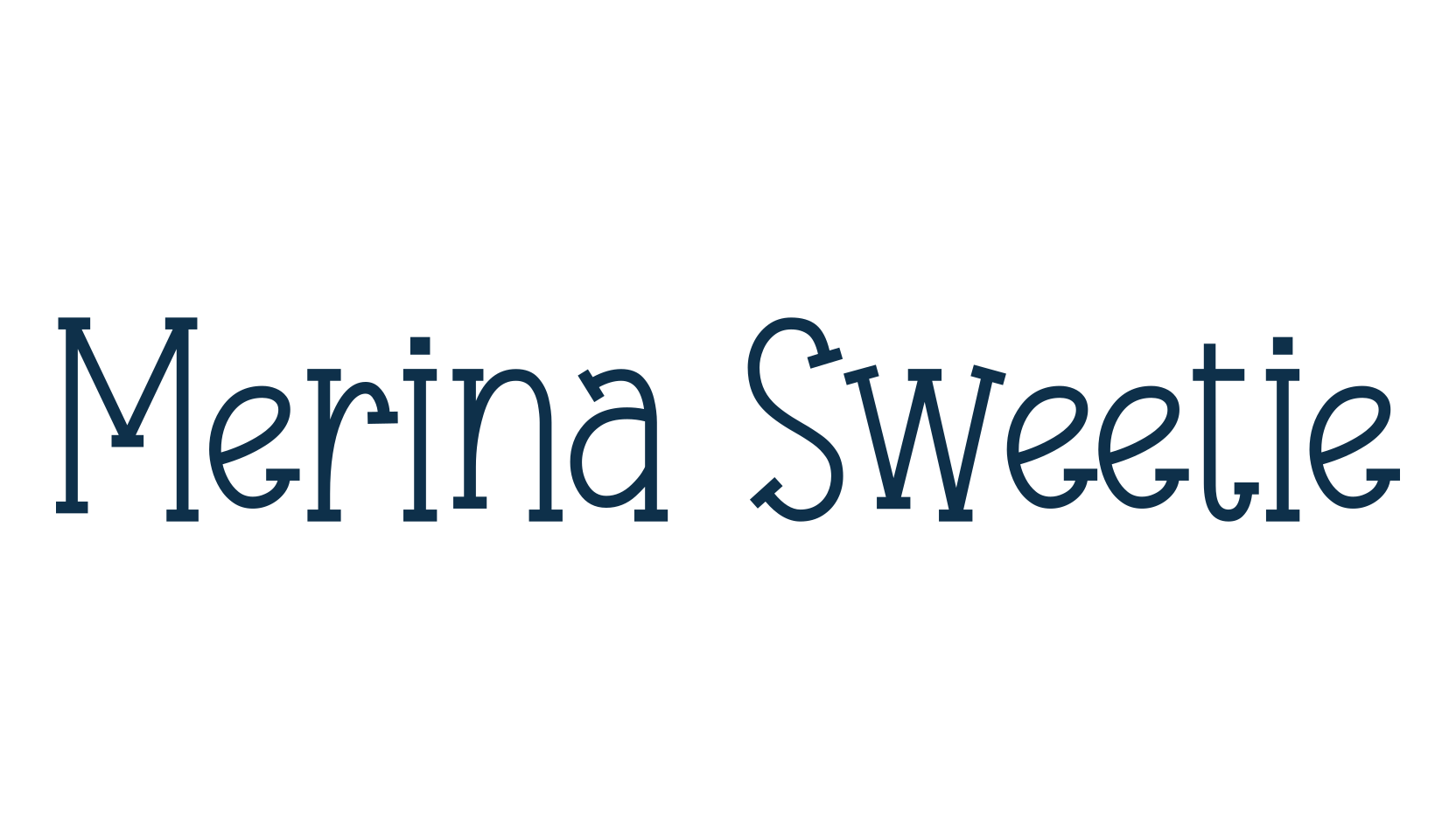 Merina Sweetie, fancy cartoon decorative font preview
