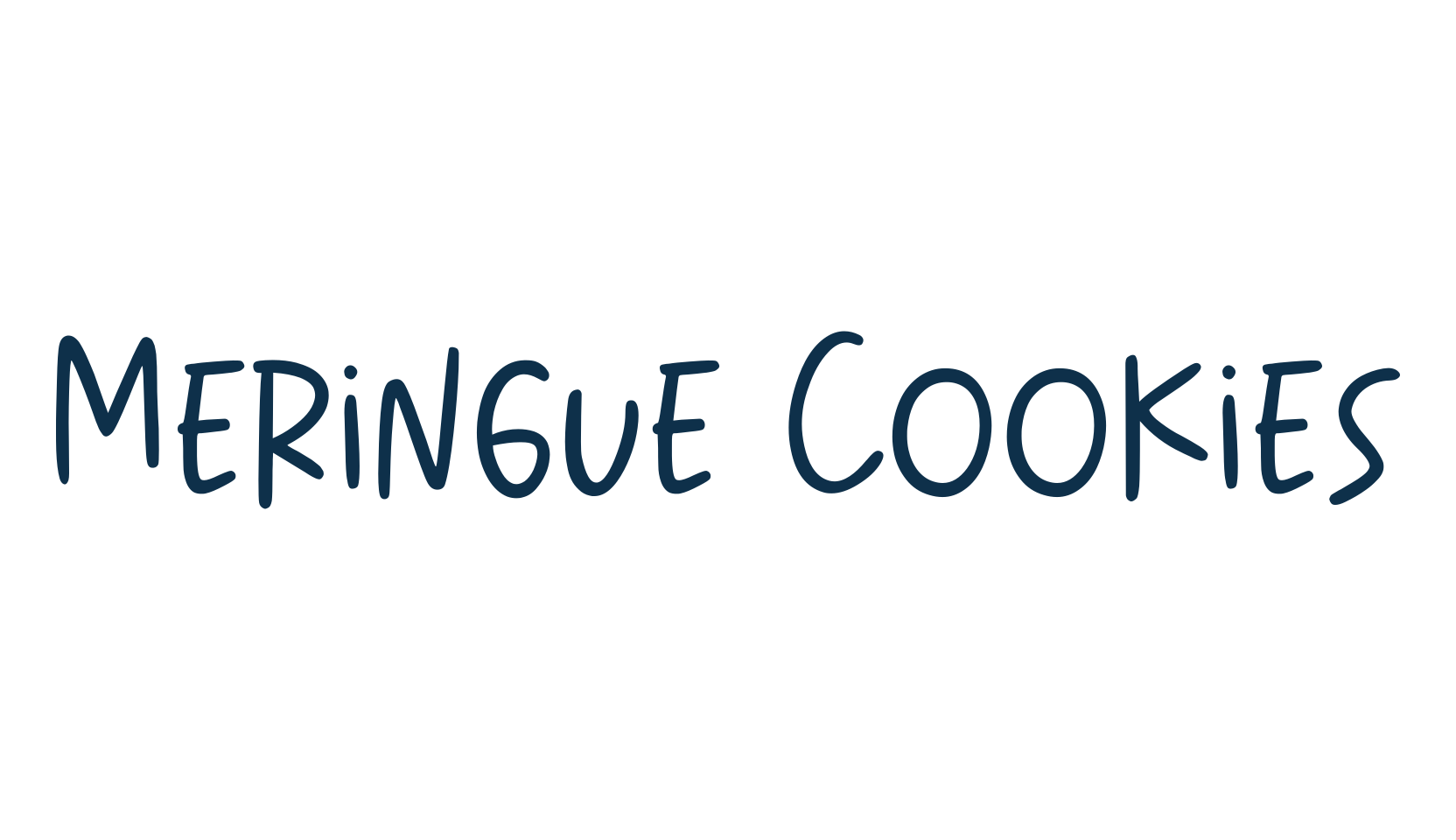 Meringue Cookies, handwriting font preview