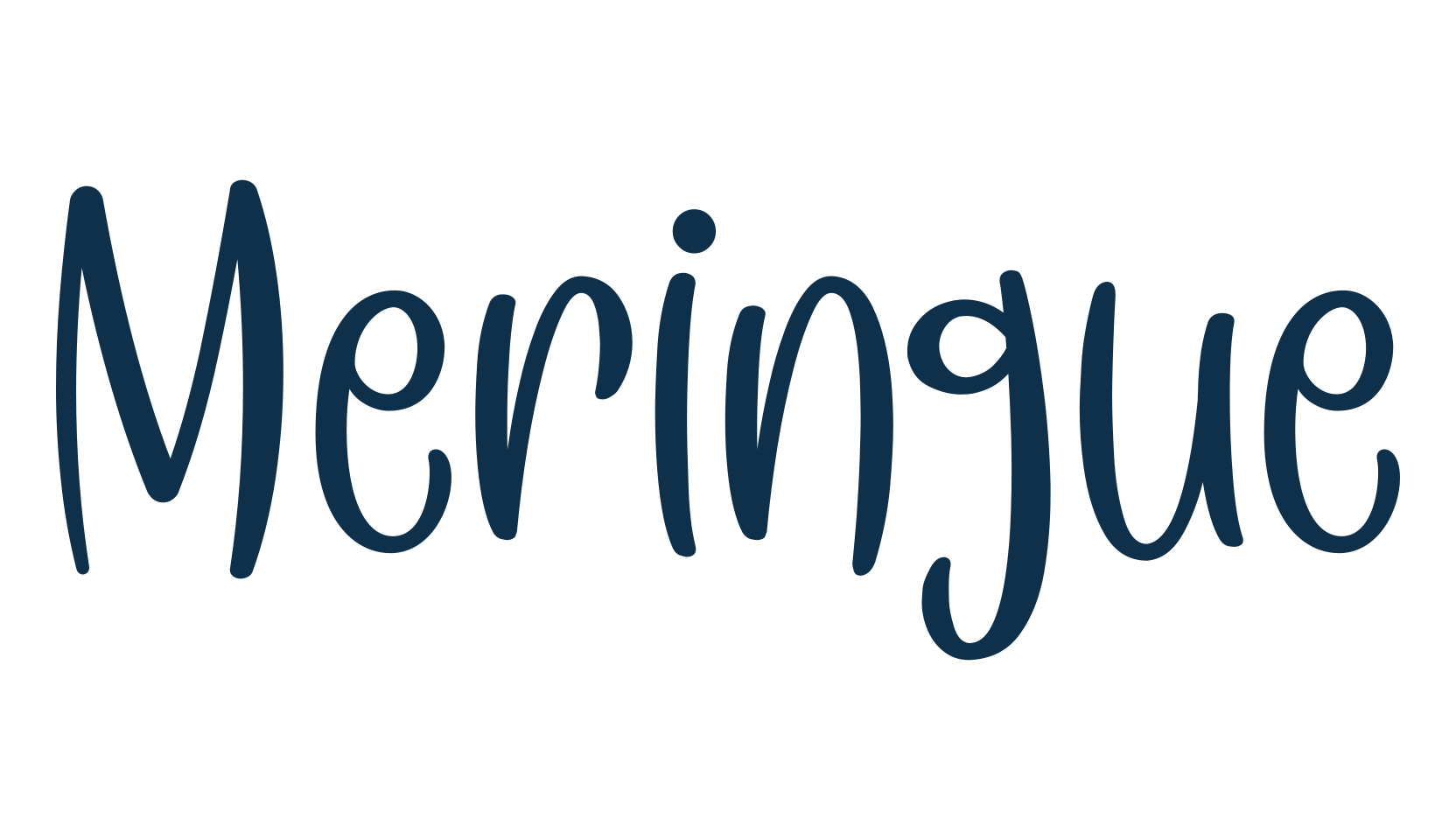 Meringue, handwriting font preview