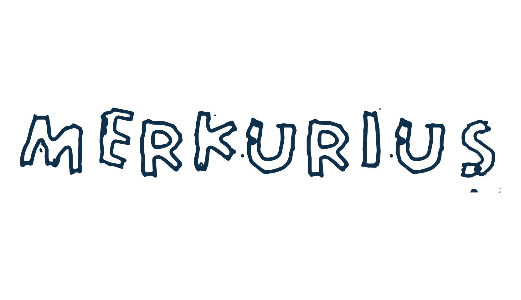 Merkurius, fancy distorted decorative font preview