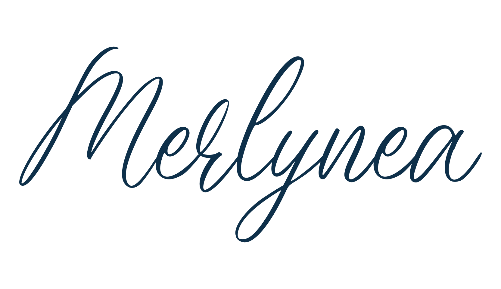 Merlynea, script calligraphy fancy decorative font preview