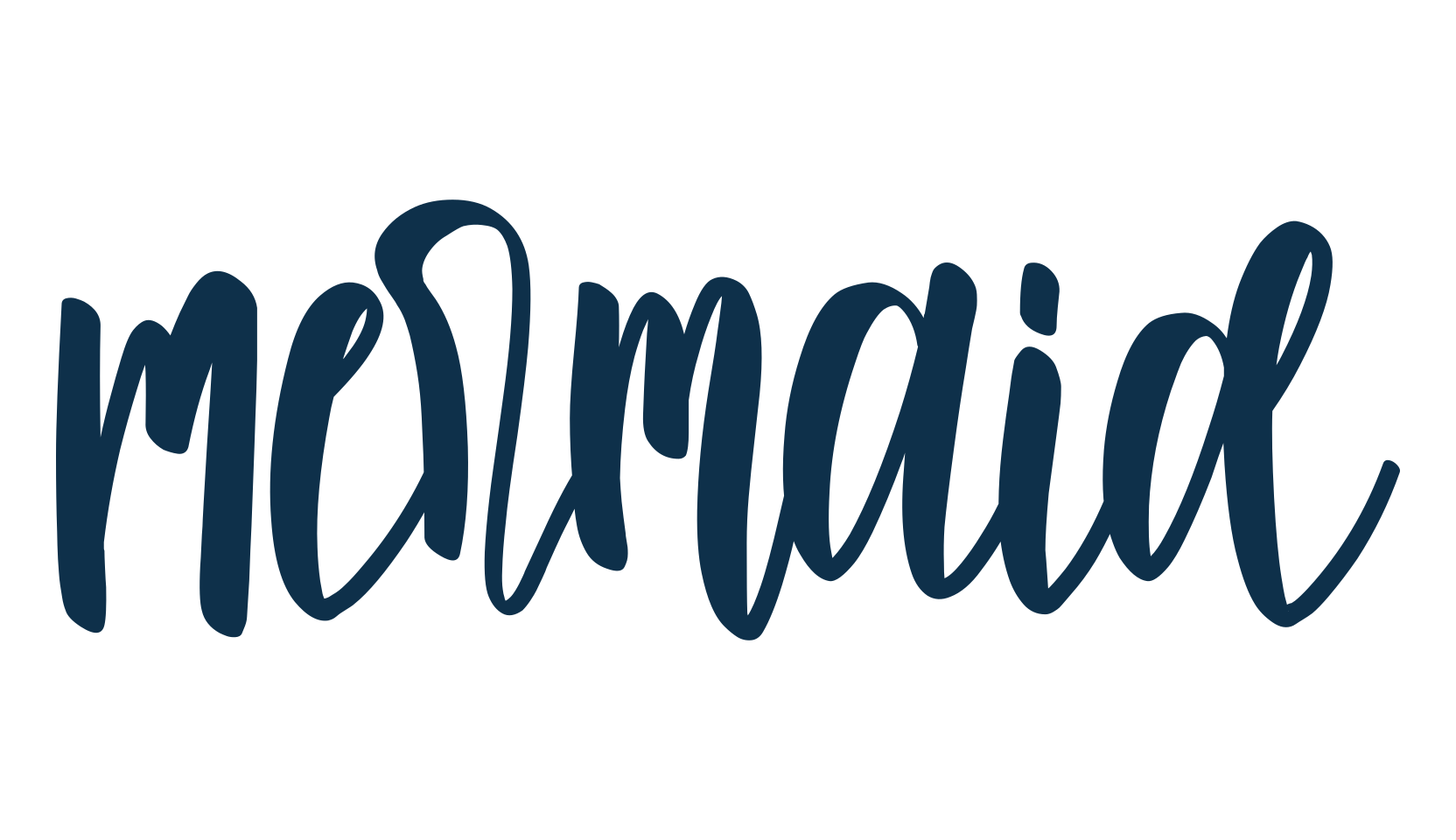 Mermaid (mermaid-3), handwriting font preview