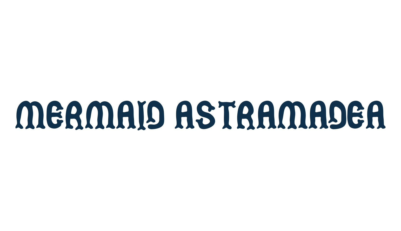 Mermaid Astramadea, fancy various decorative font preview
