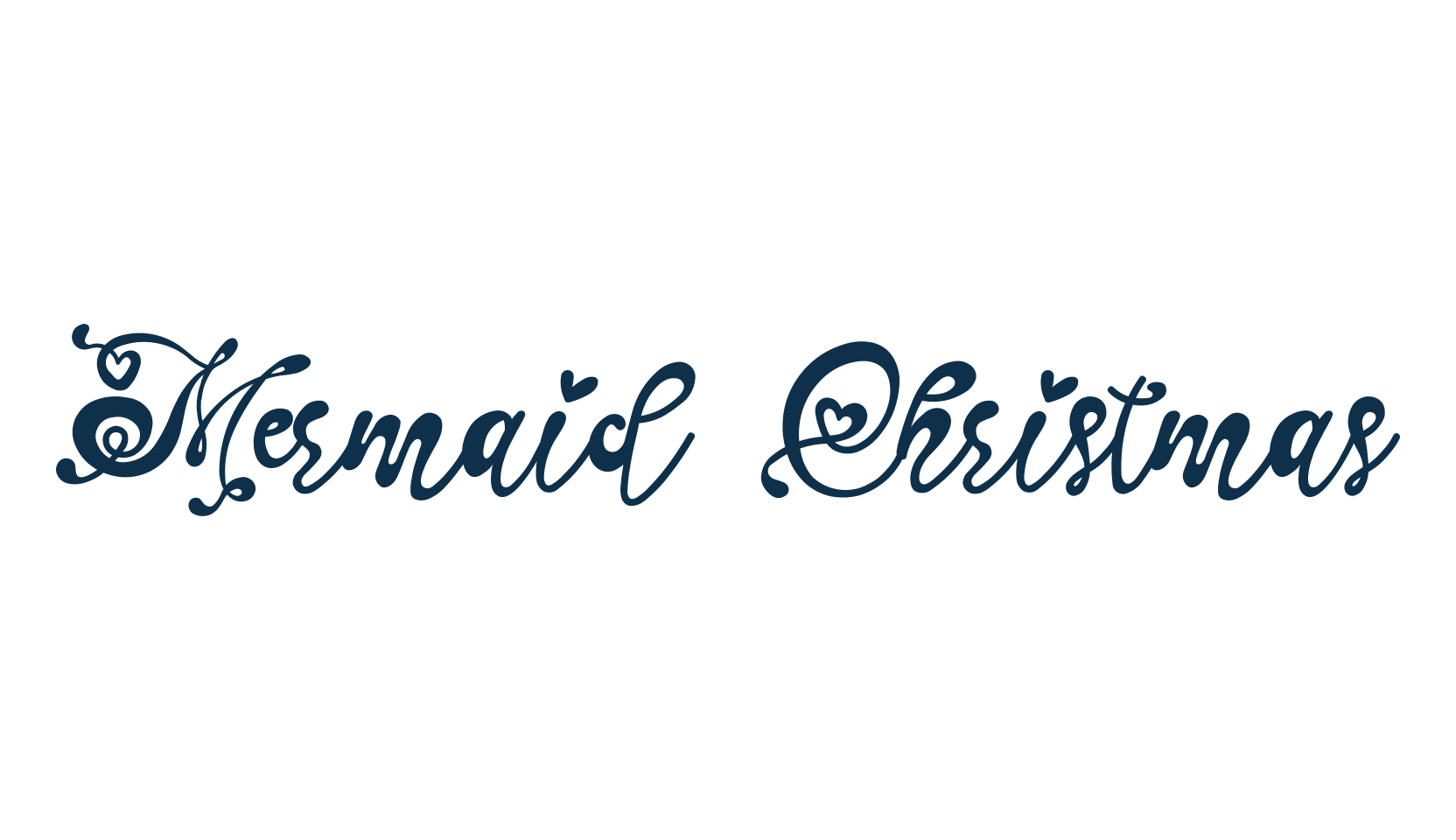 Mermaid Christmas, fancy decorative font preview