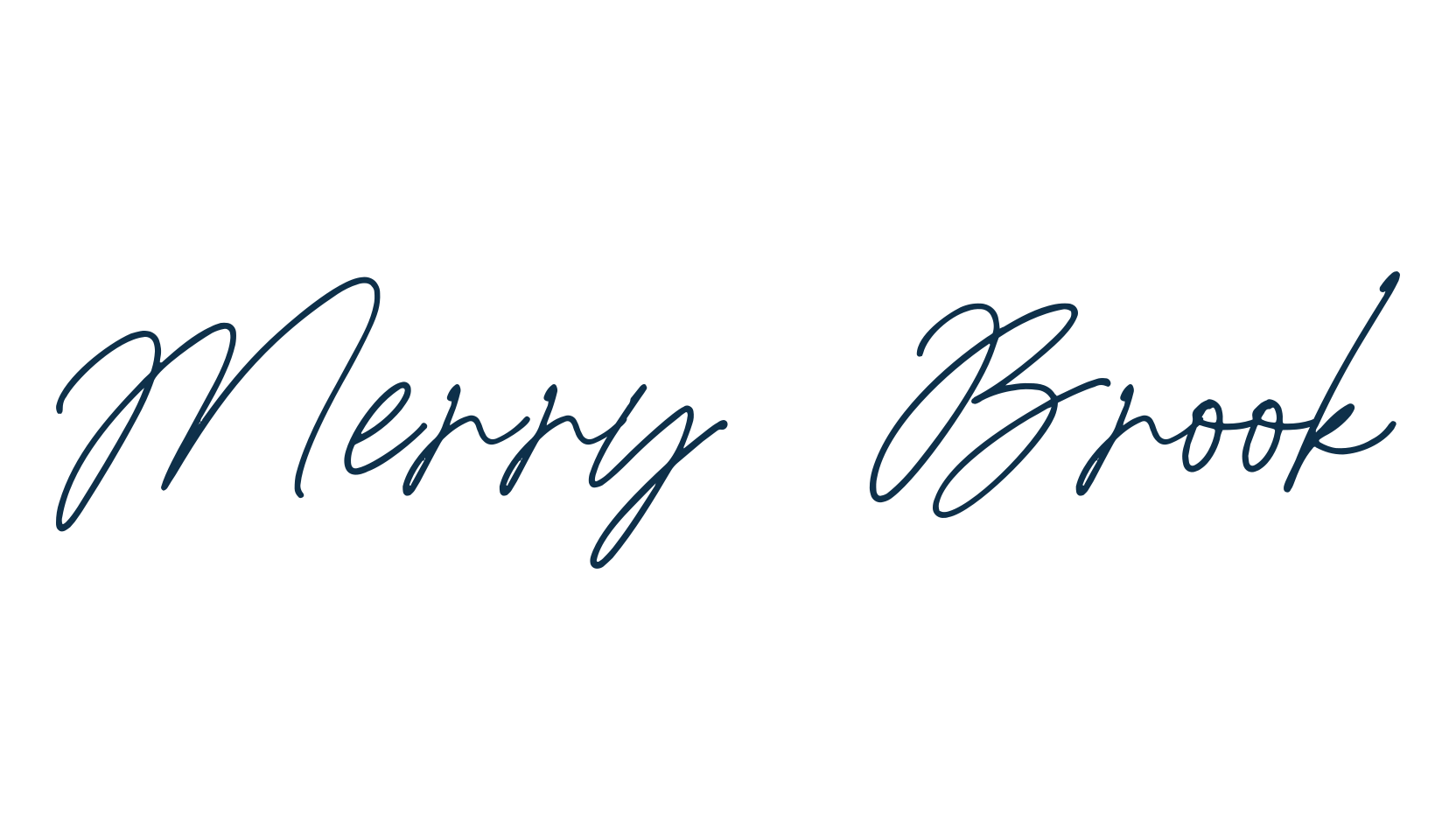 Merry Brook, handwriting font preview