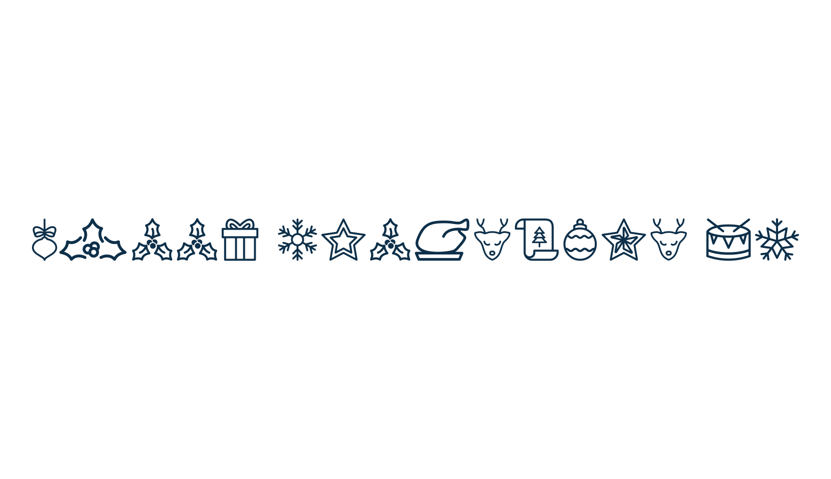 Merry Christmas Go, fancy decorative font preview