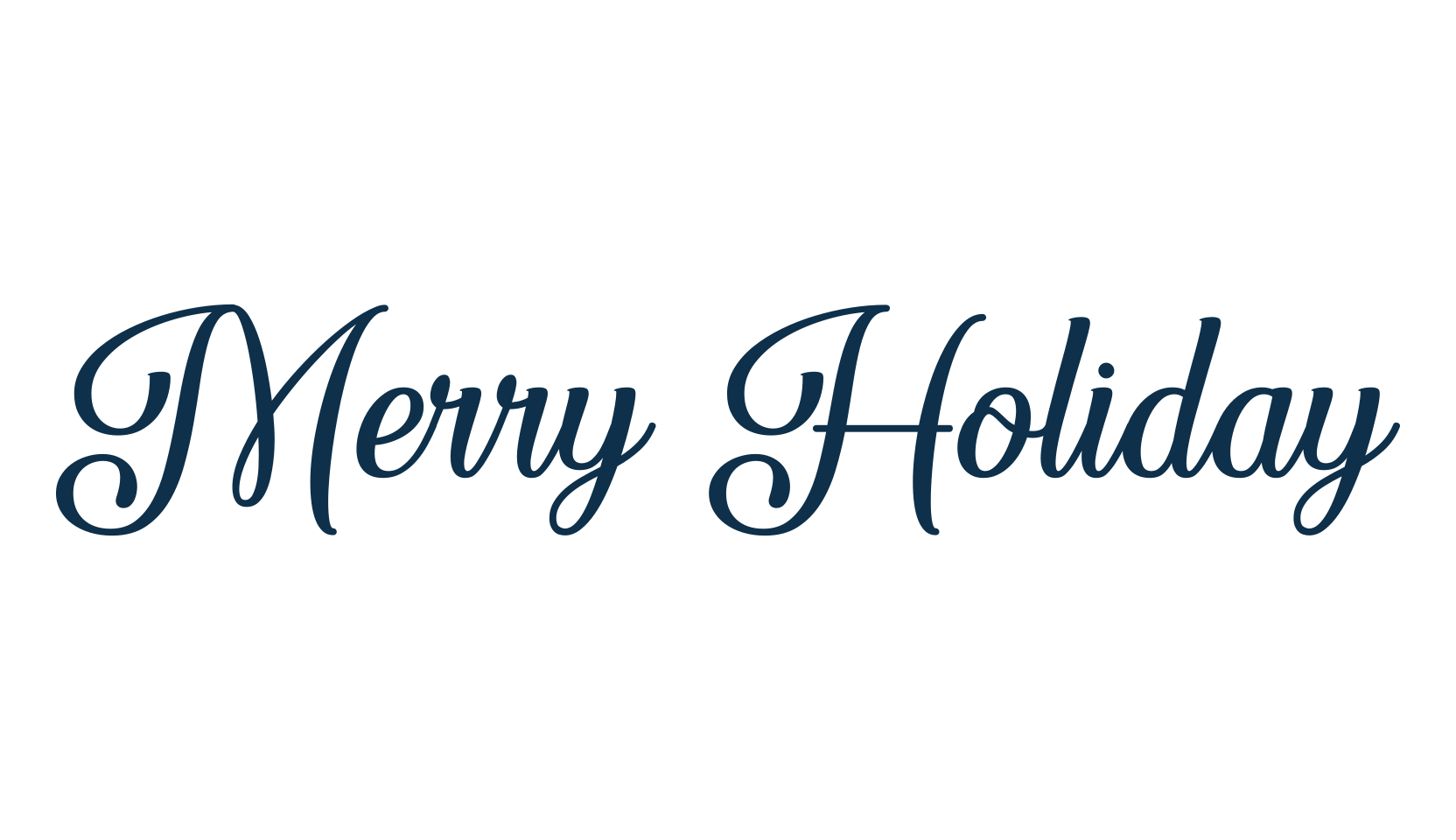 Merry Holiday, calligraphy font preview
