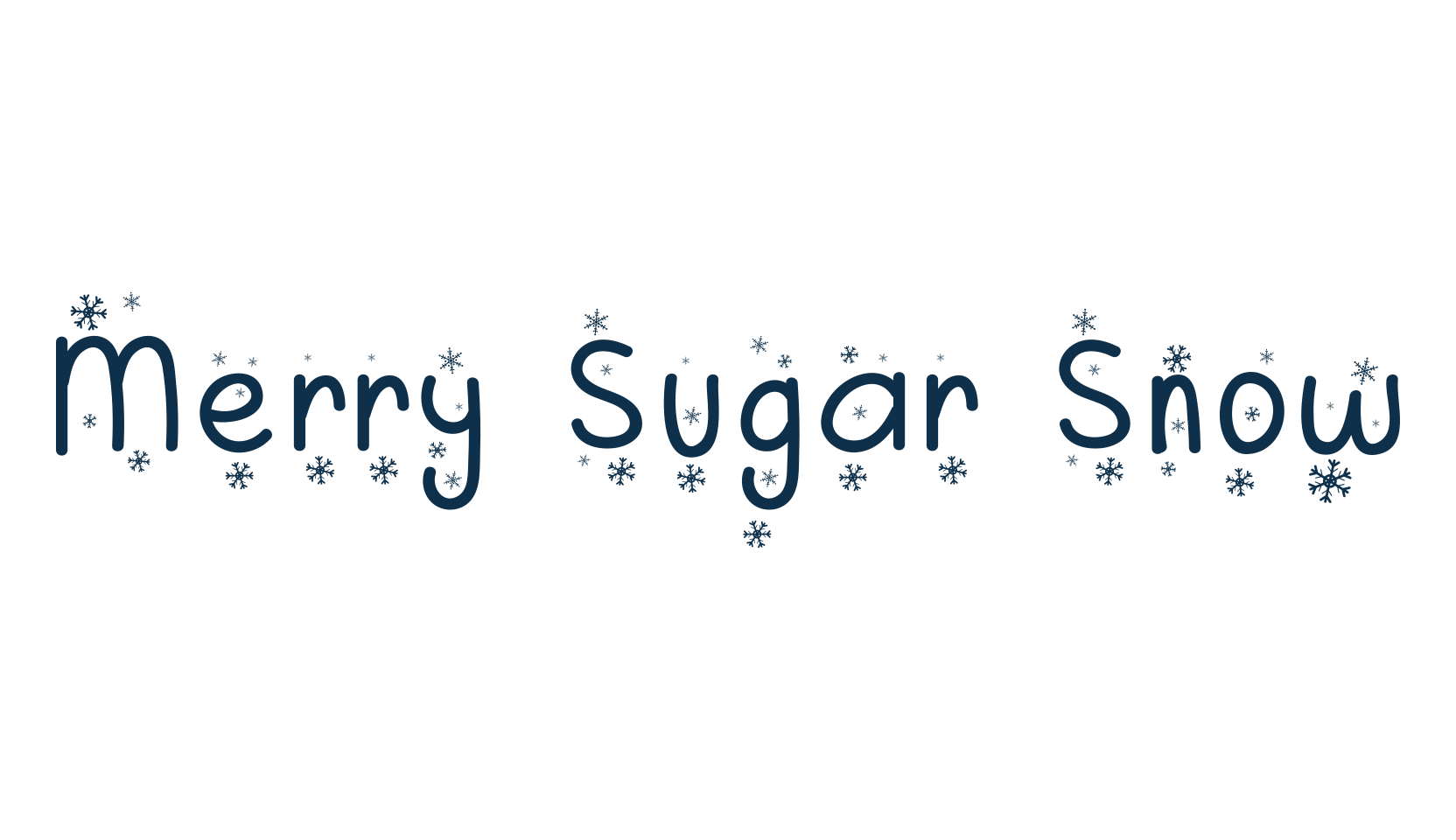 Merry Sugar Snow, fancy decorative font preview