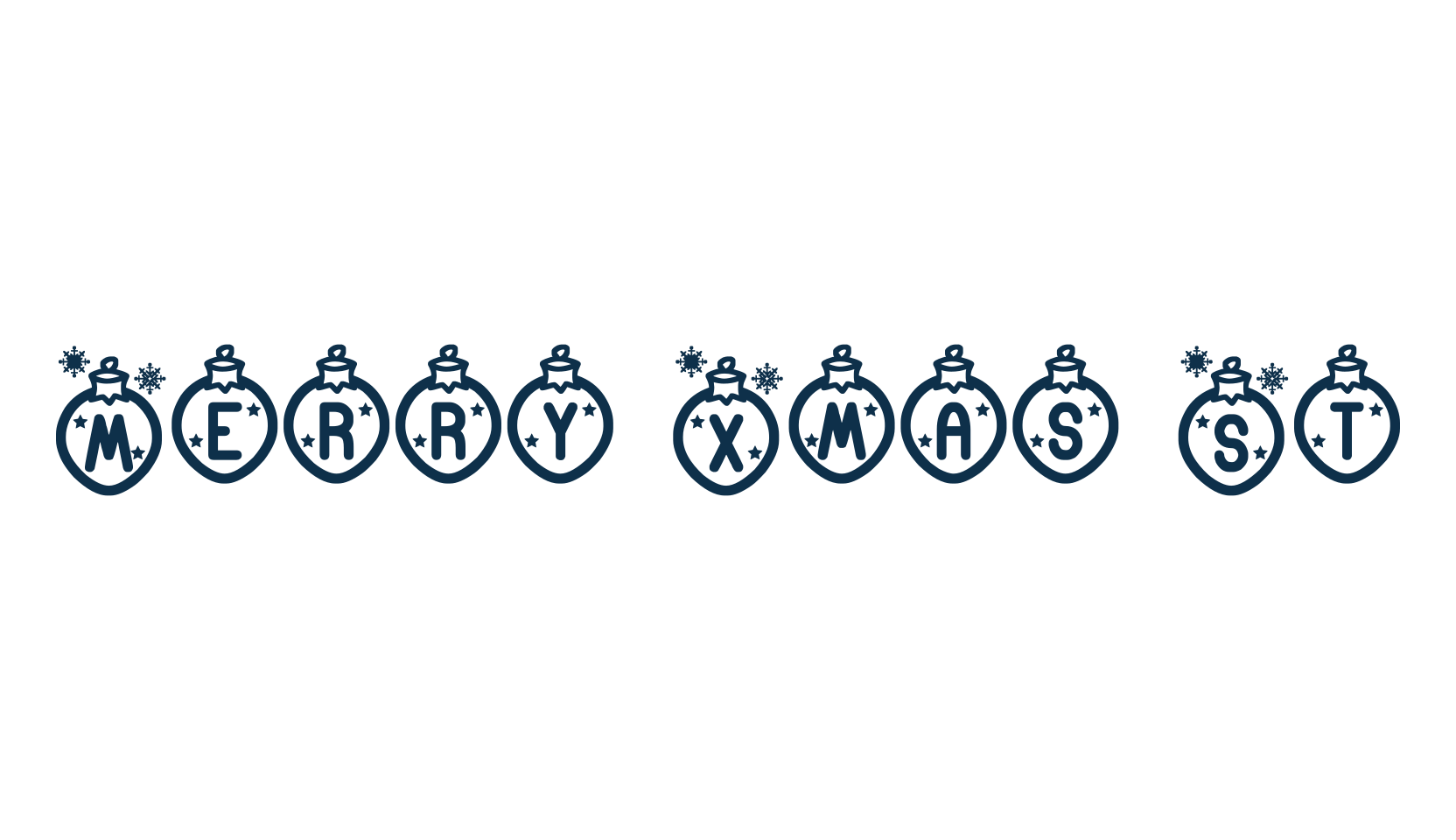 Merry Xmas St, fancy decorative font preview