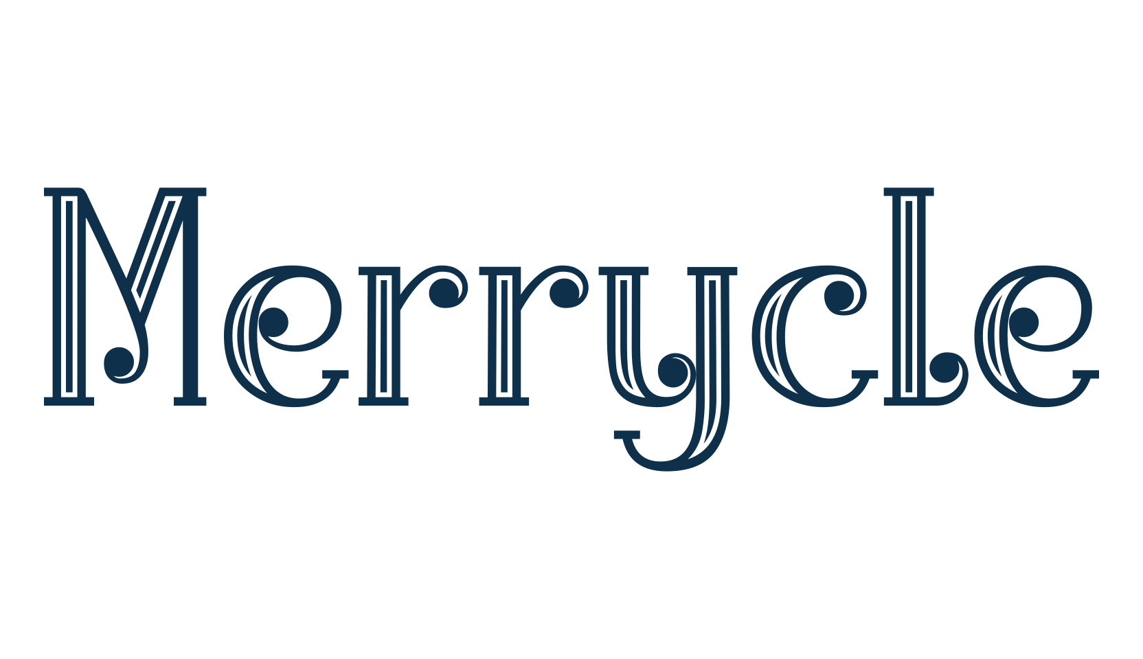 Merrycle, fancy curly decorative font preview
