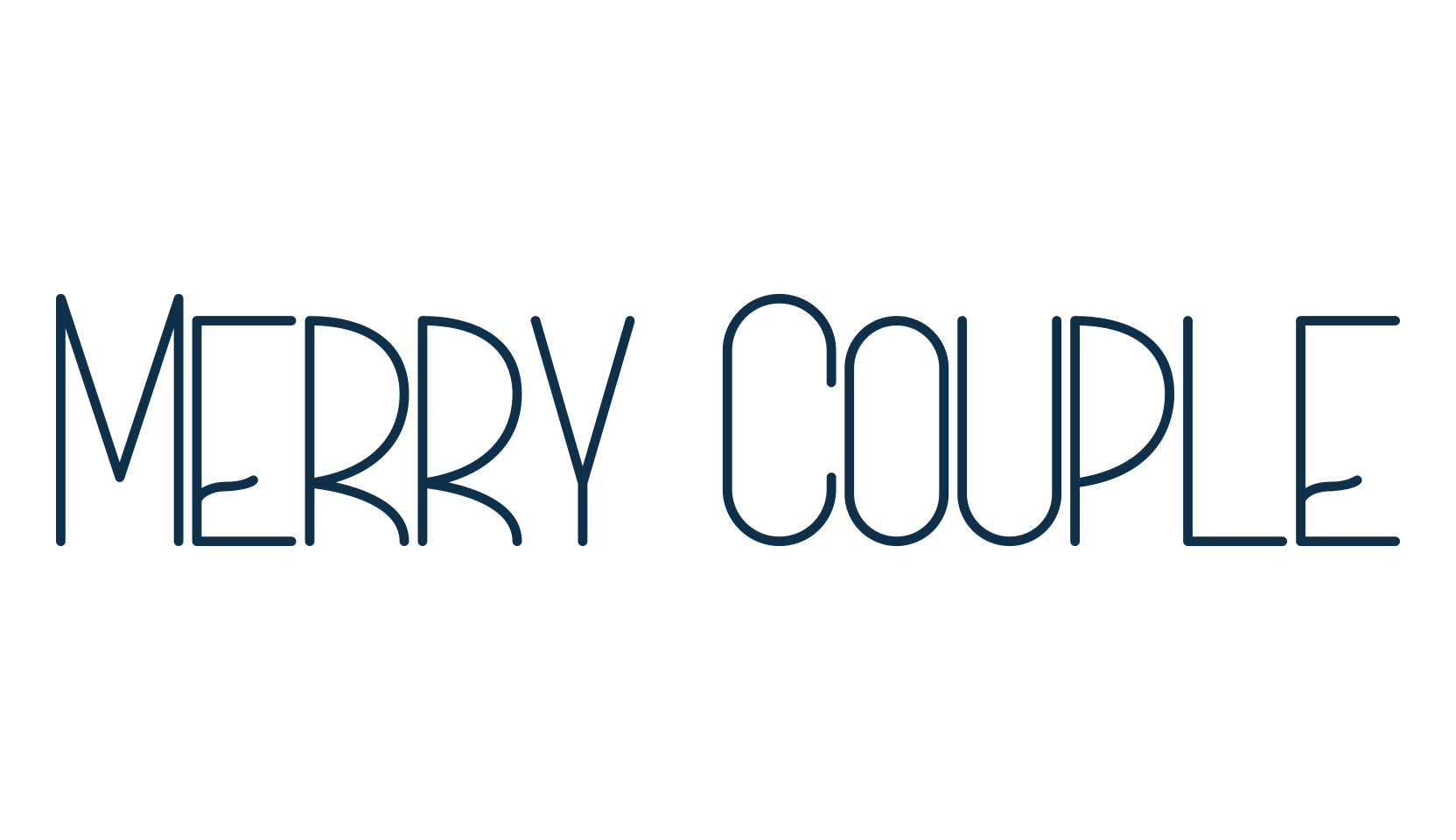 Merry Couple, fancy decorative font preview