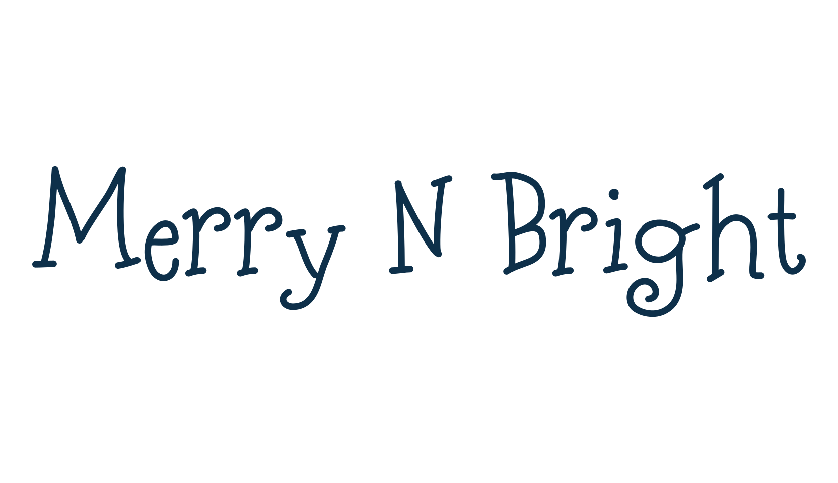 Merry N Bright, fancy various decorative font preview