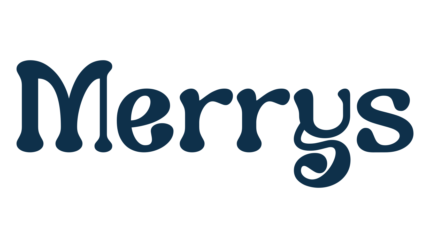 Merrys, fancy decorative font preview