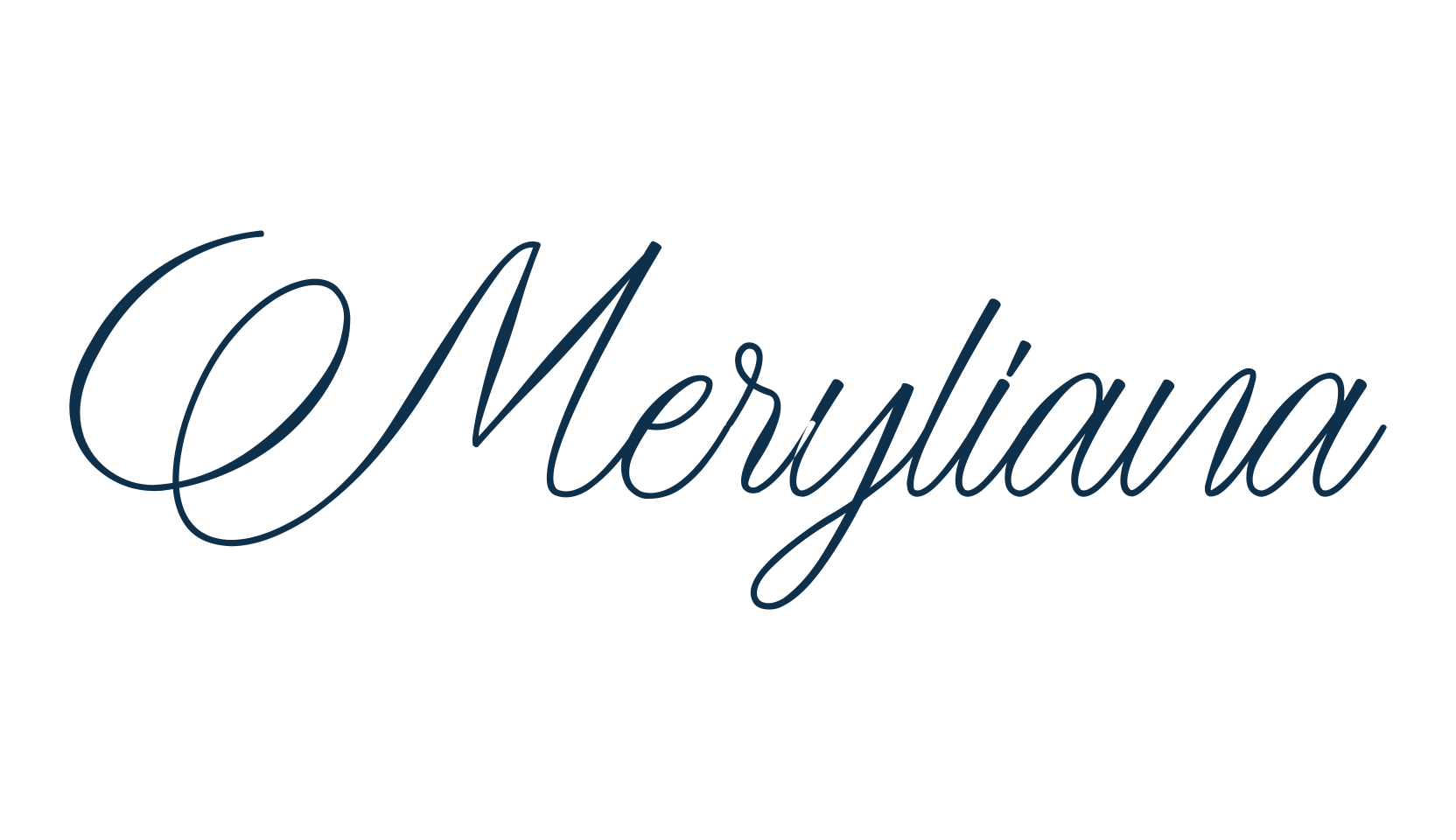 Meryliana, script calligraphy fancy decorative font preview