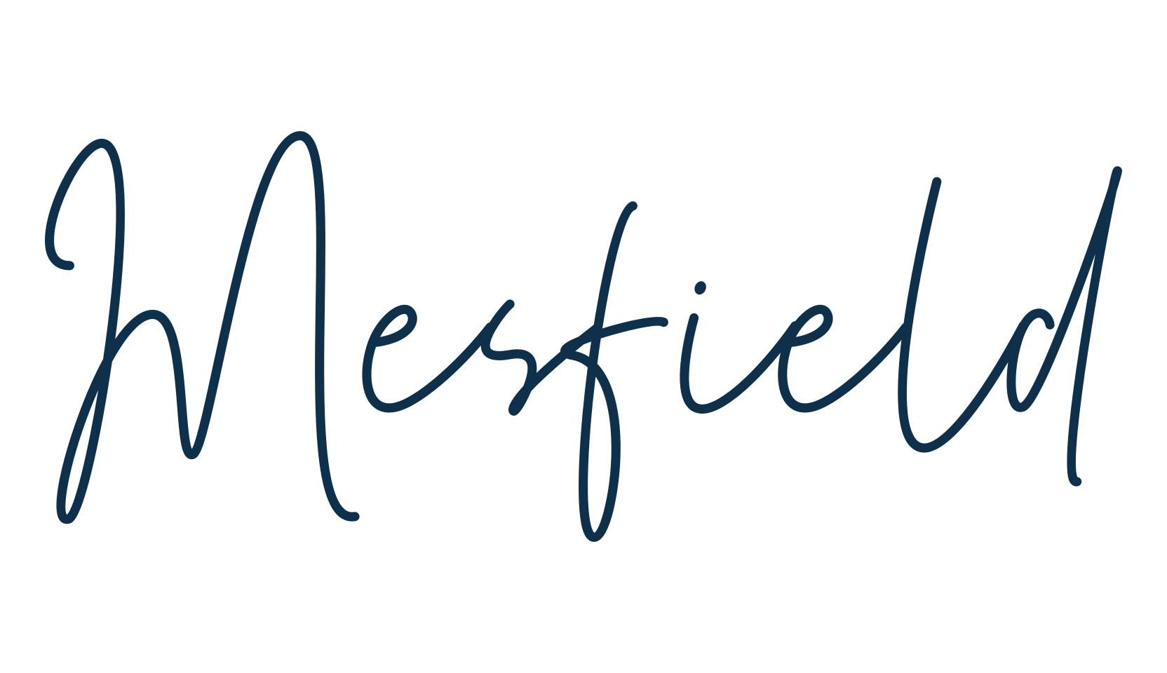Mesfield, handwriting font preview