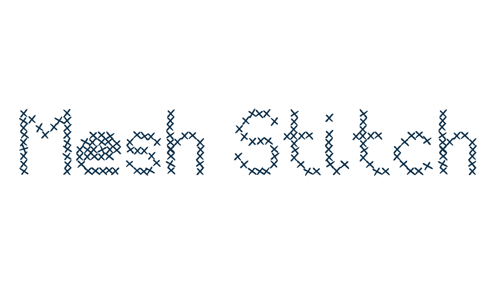 Mesh Stitch, decorative font preview
